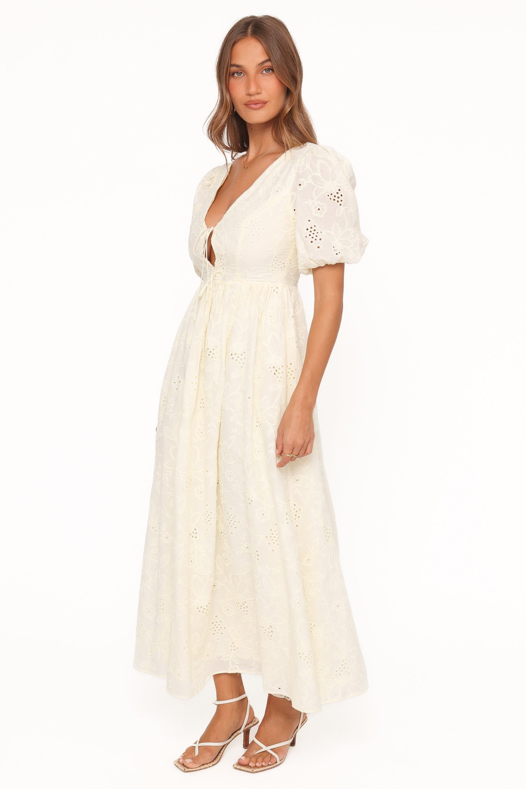 Karla Maxi Dress - Butter Yellow Broderie - Image 4