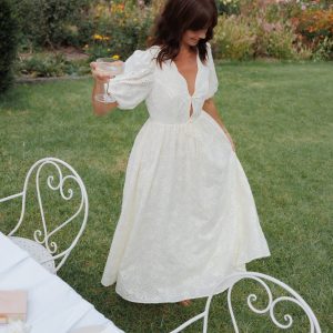 Karla Maxi Dress - Butter Yellow Broderie