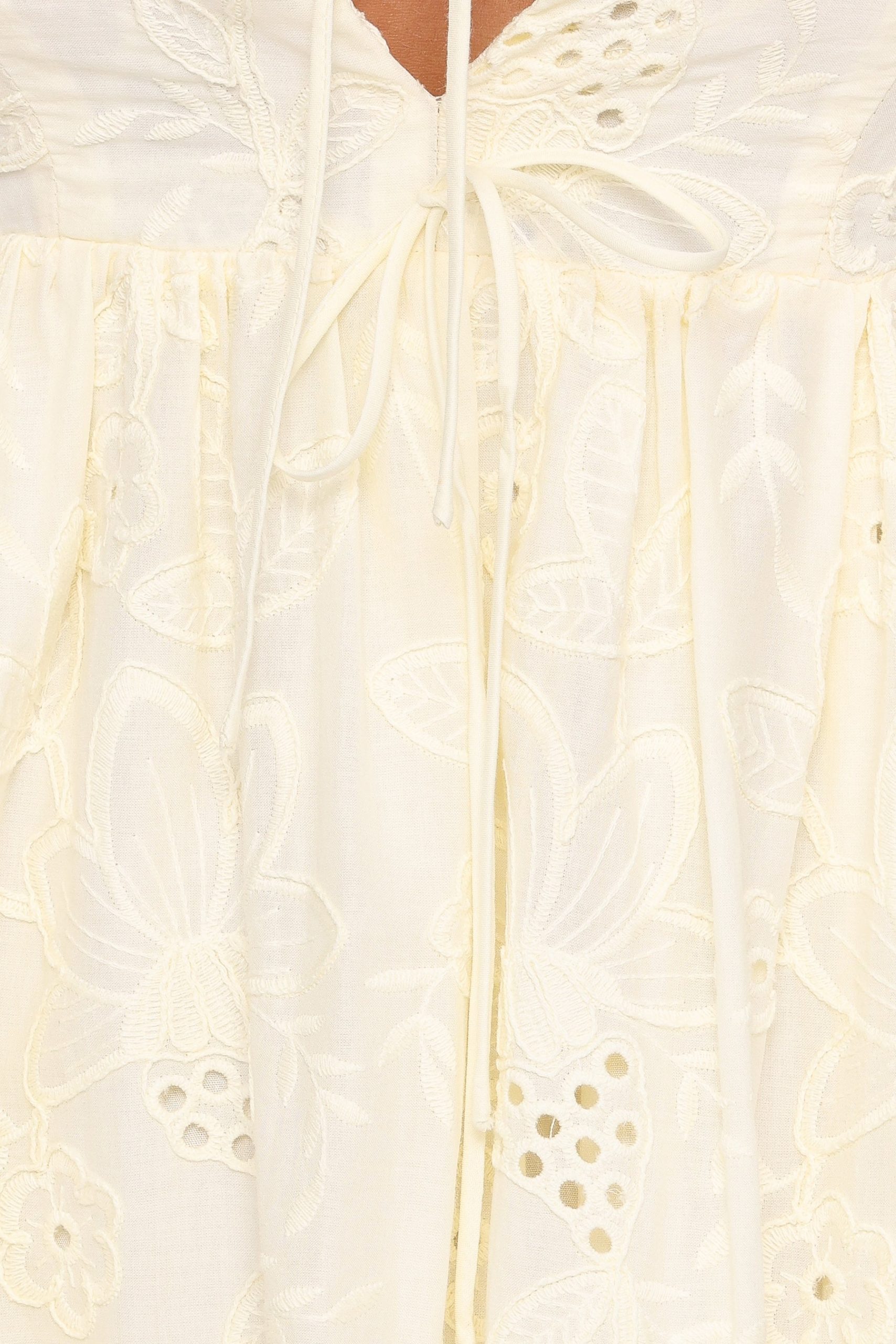 Karla Maxi Dress - Butter Yellow Broderie - Image 6