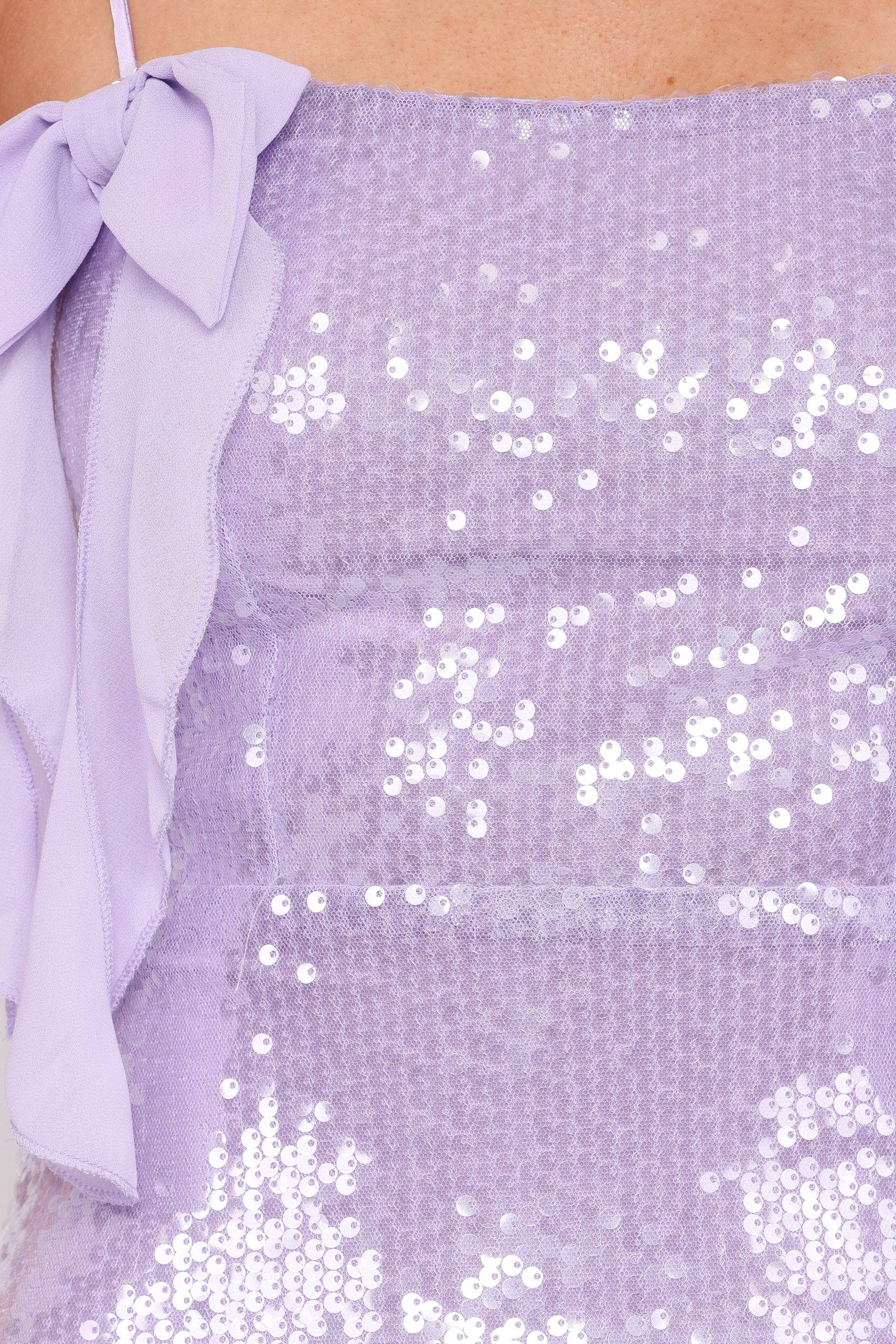 Katerina Mini Dress - Lilac Sequin - Image 7