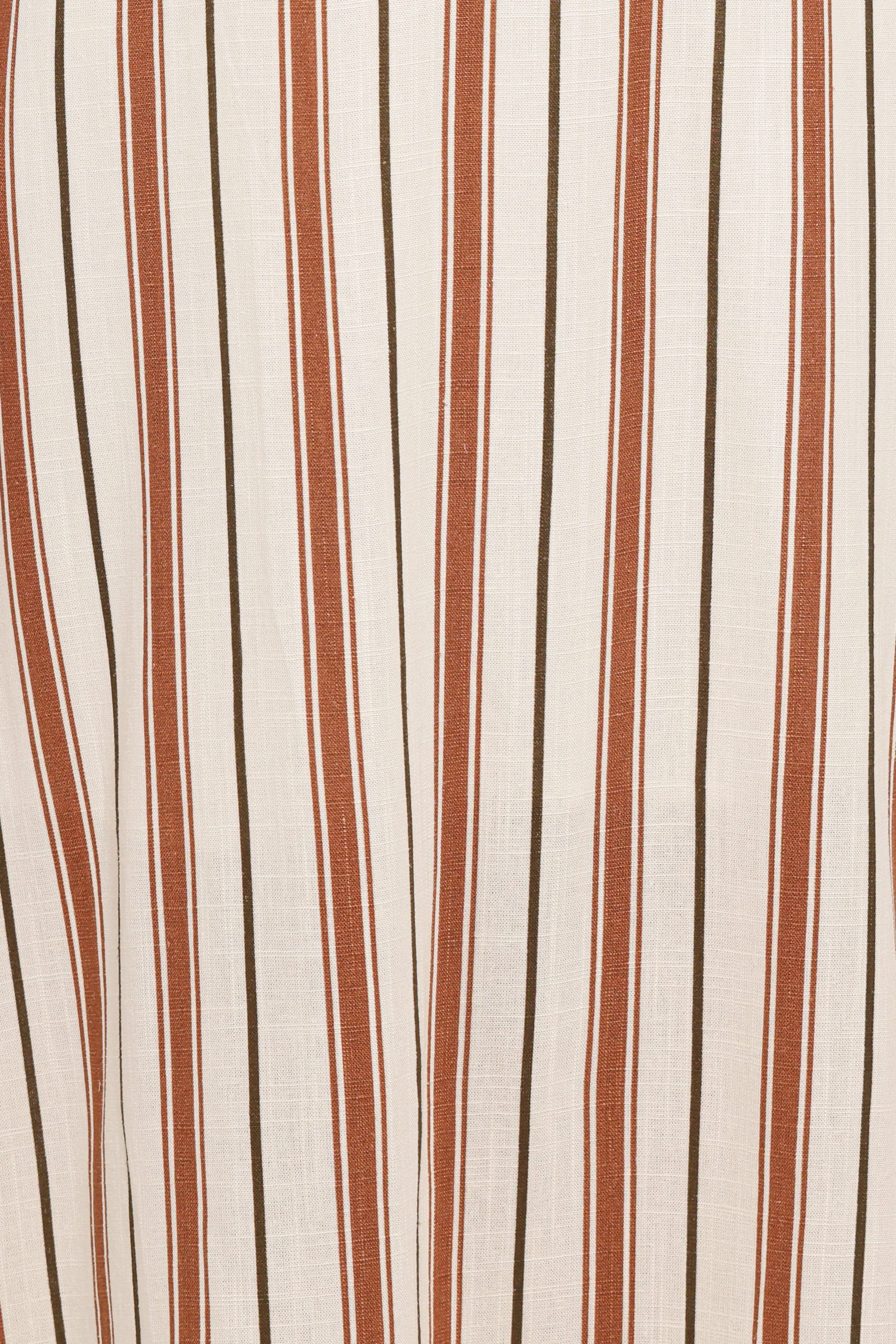 Katherine Midi Dress - Brown Stripe - Image 6
