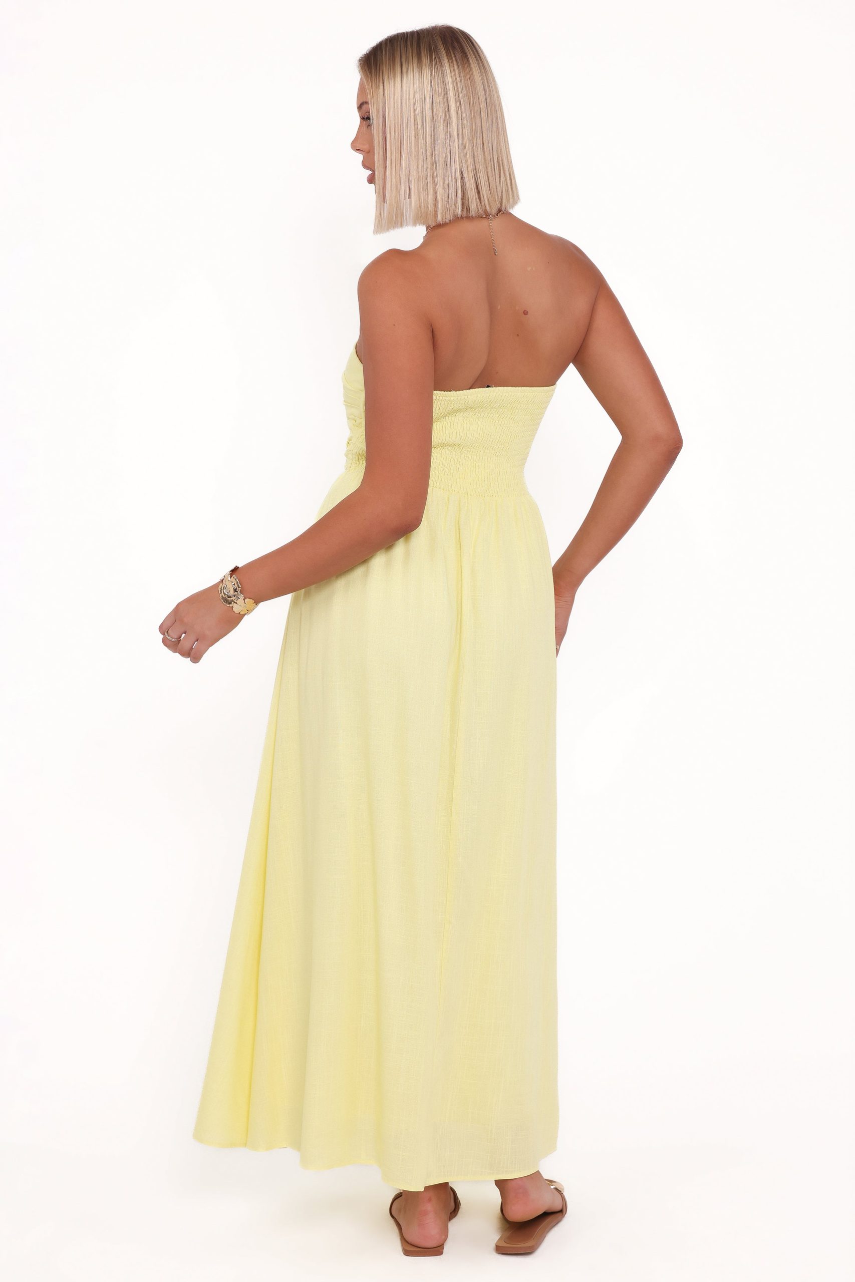 Kayt Strapless Dress - Butter Yellow - Image 5