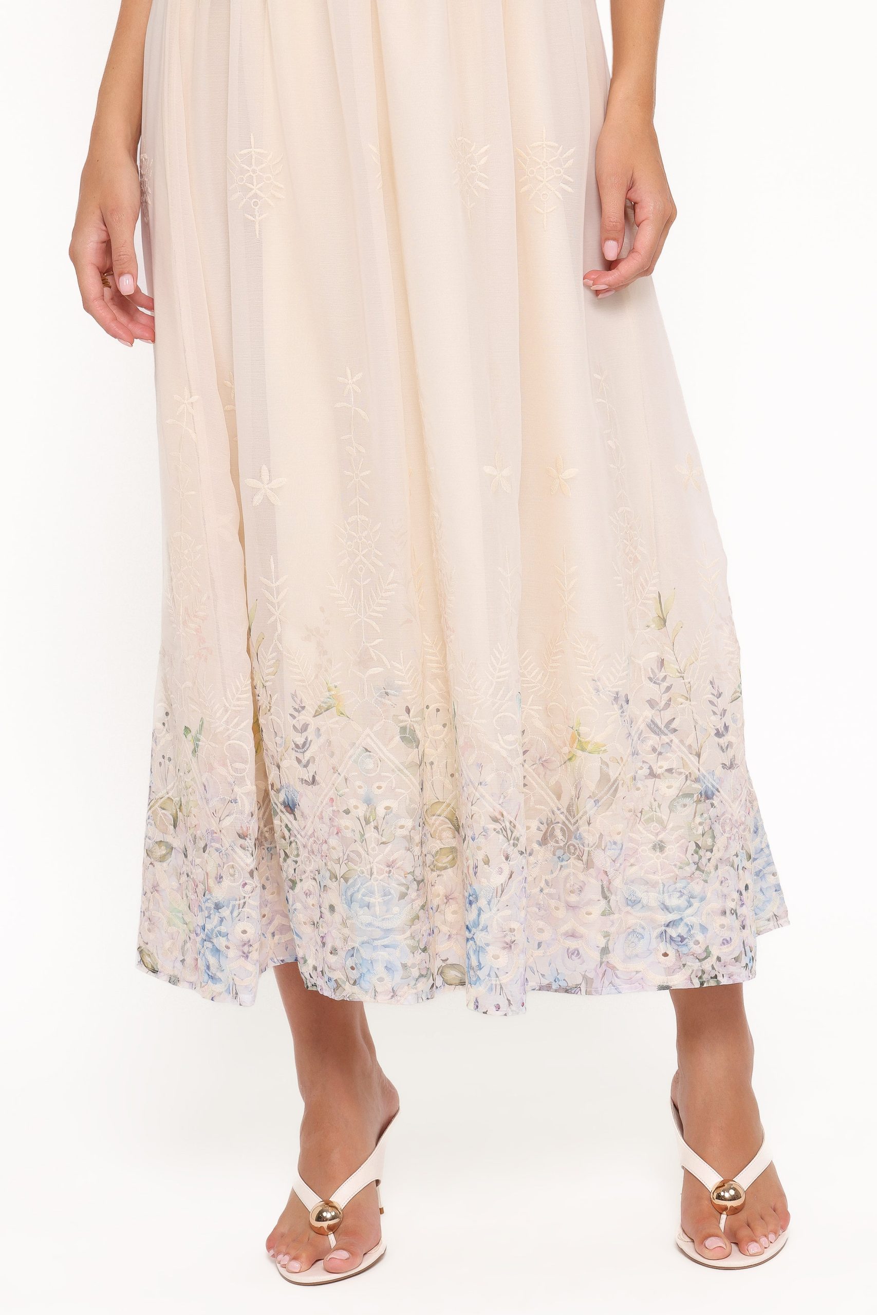 Kayt Strapless Dress - Embroidered Floral - Image 5