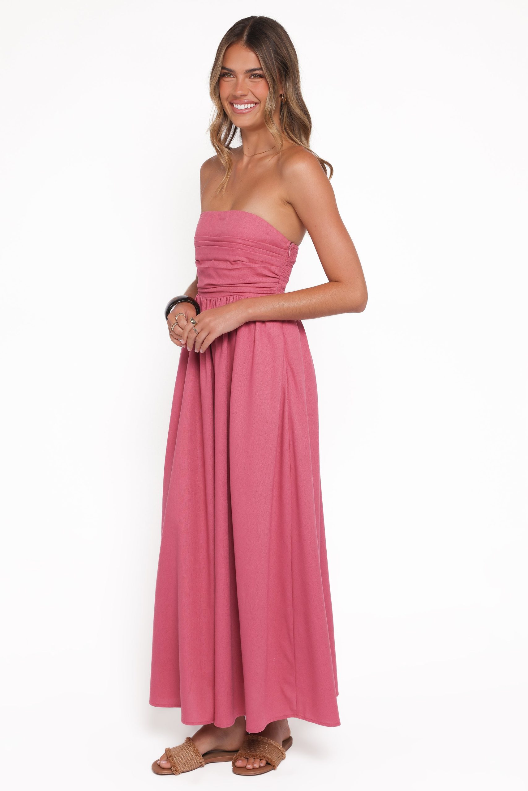 Kayt Strapless Dress - Petal Pink - Image 4