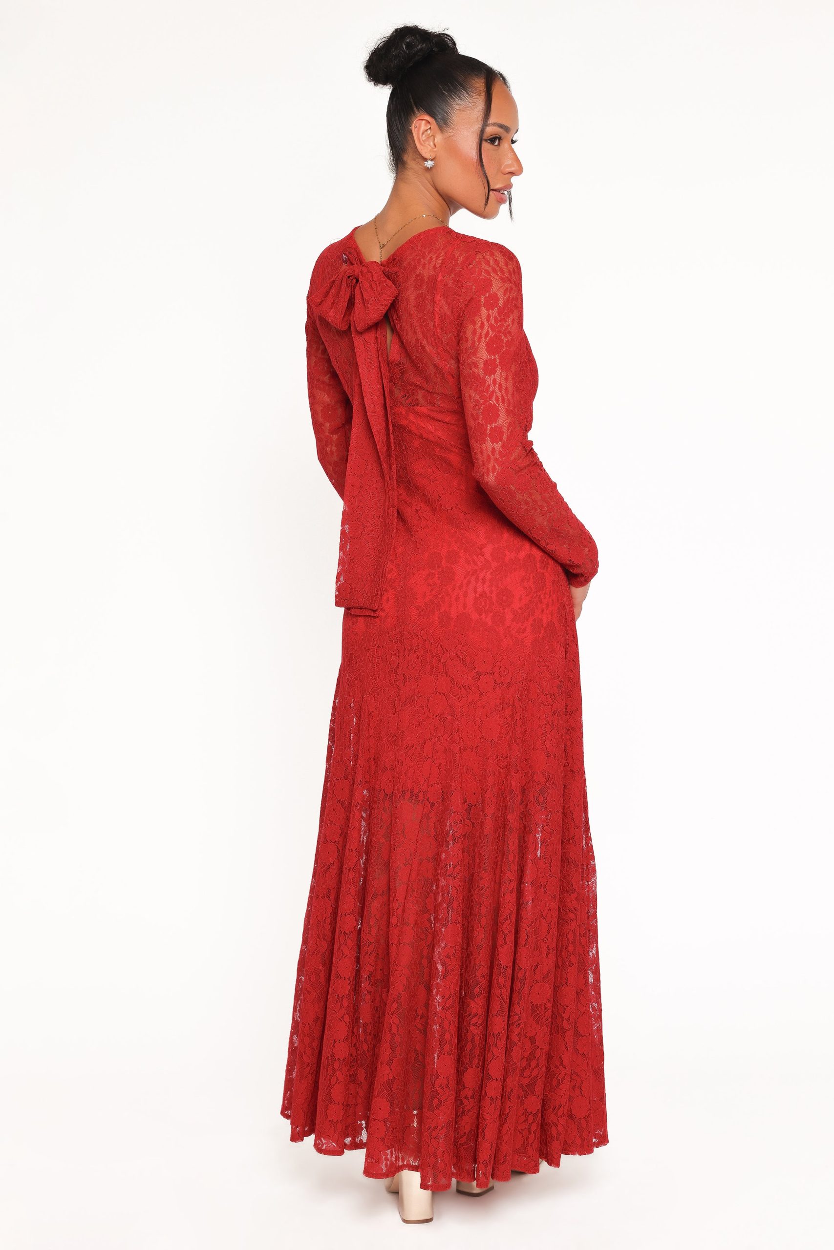 Keani Long Sleeve Maxi Dress - Red - Image 5