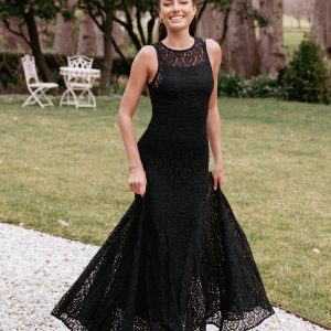 Keani Maxi Dress - Black Lace