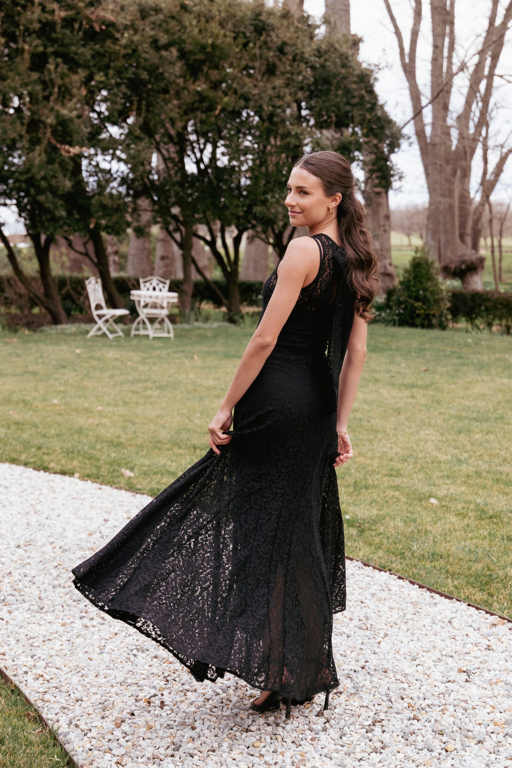 Keani Maxi Dress - Black Lace - Image 7