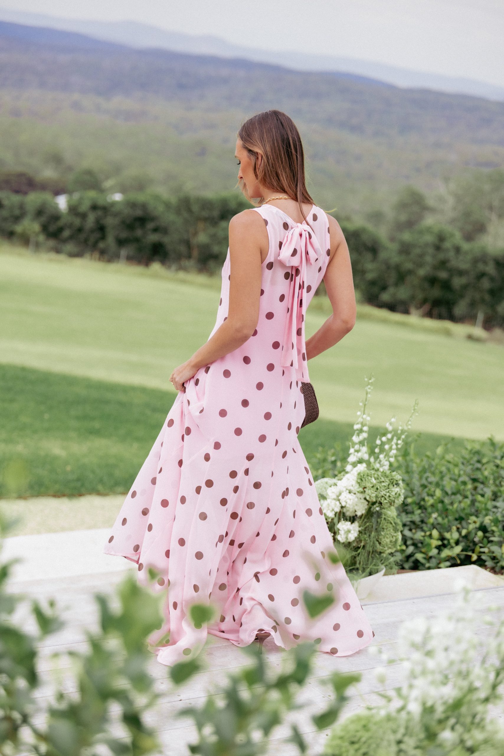 Keani Maxi Dress - Pink Polka Dot - Image 7