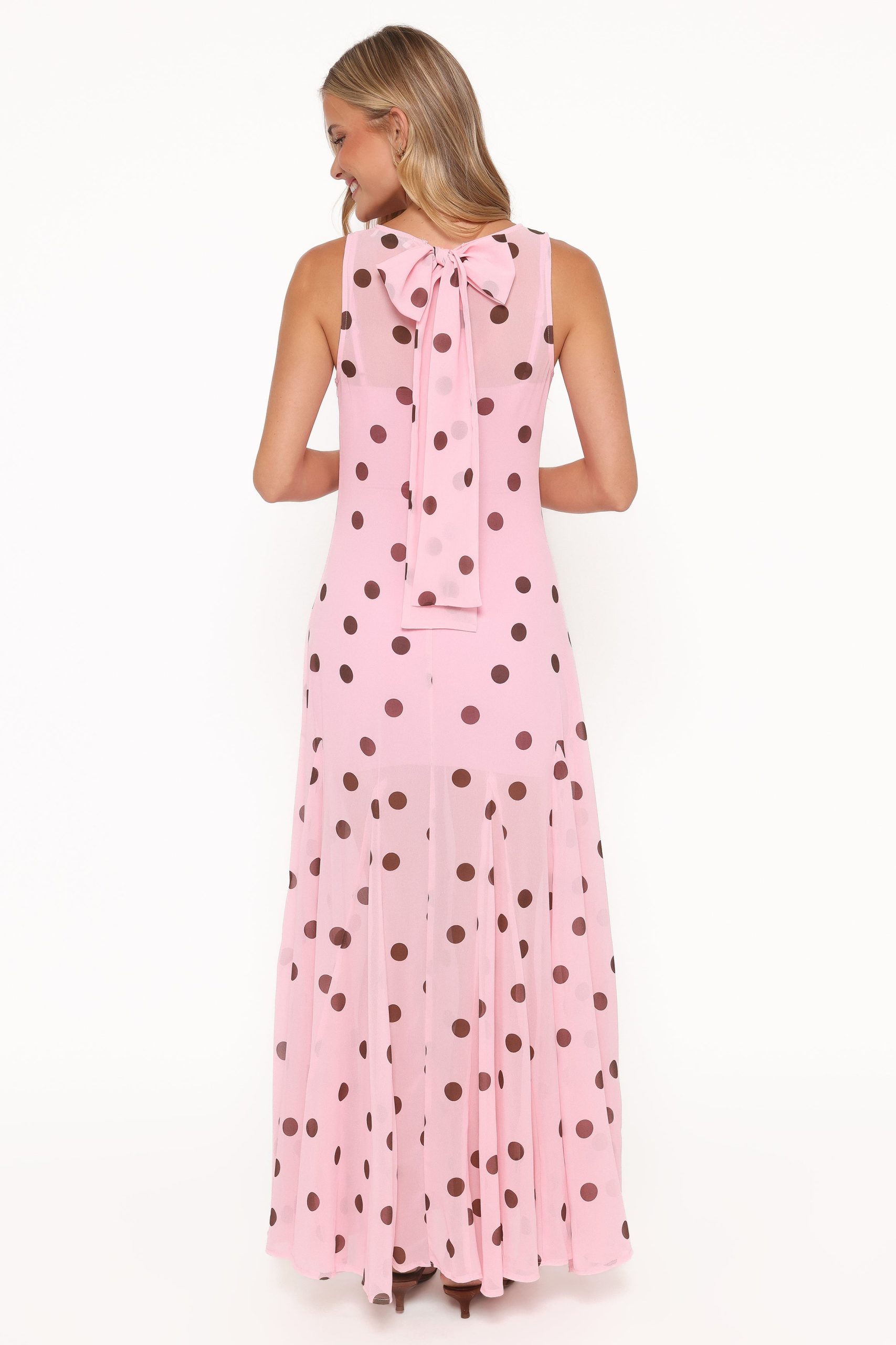 Keani Maxi Dress - Pink Polka Dot - Image 5