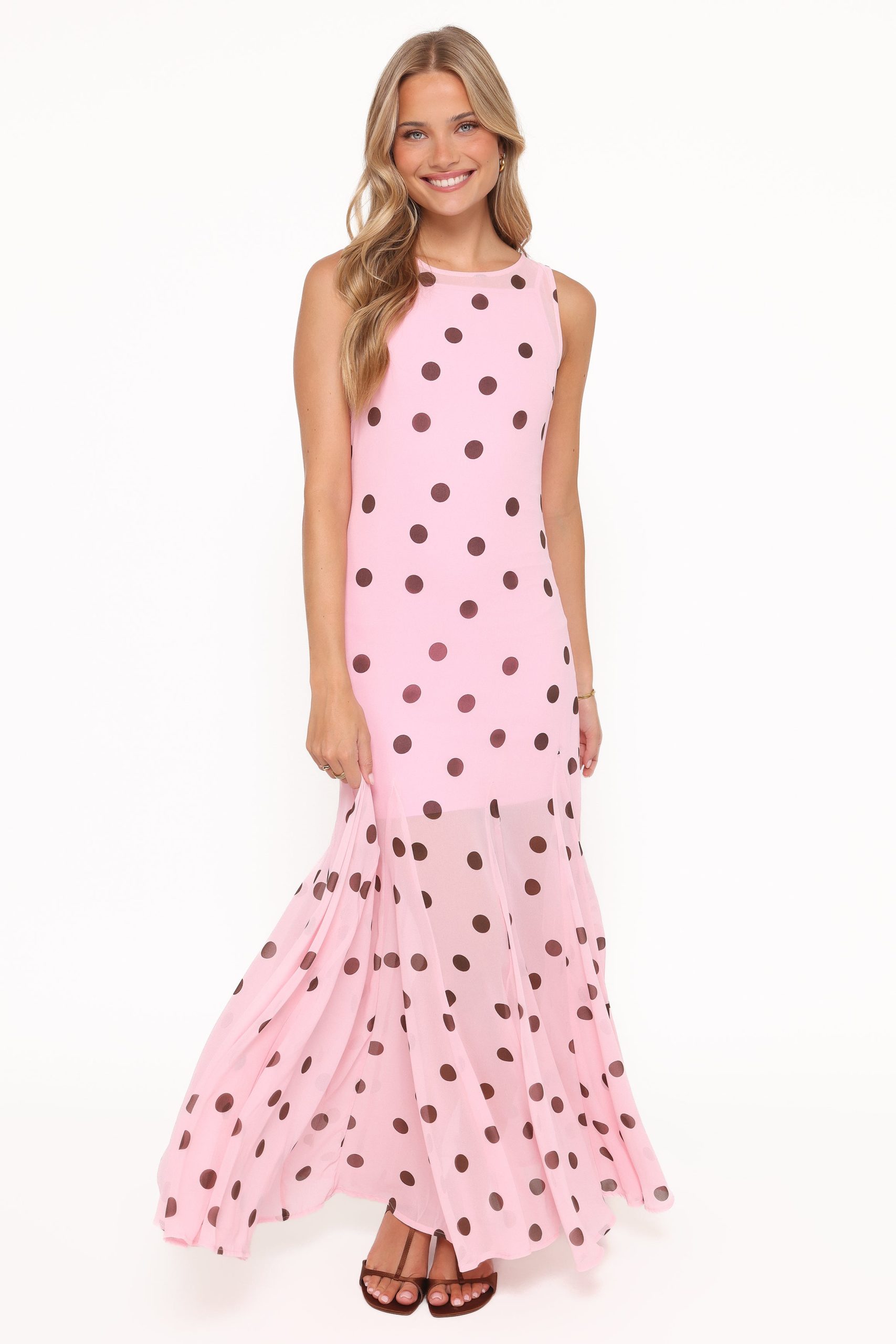 Keani Maxi Dress - Pink Polka Dot - Image 2