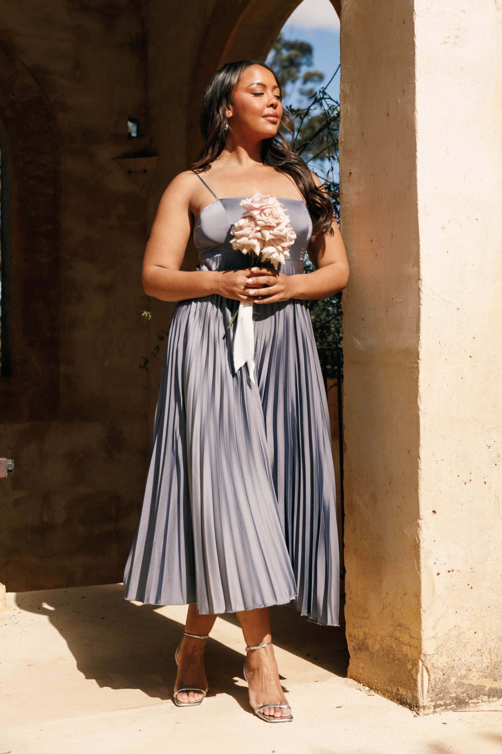 Keegan Maxi Dress - Steel Gray - Image 3