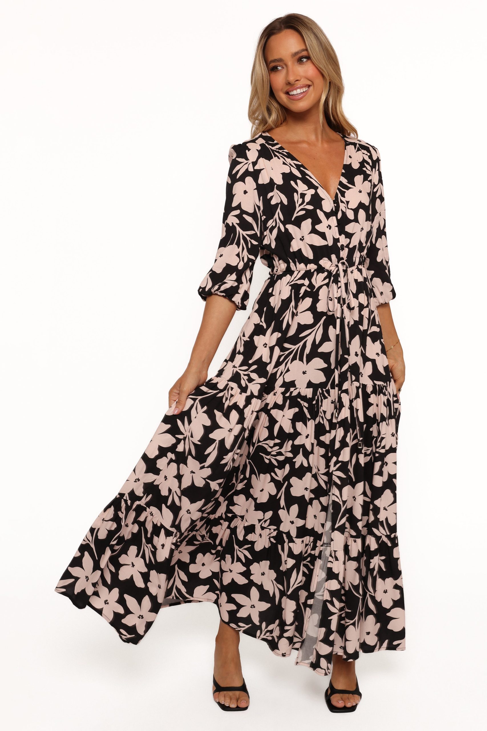 Kelda Dress - Black Augusta Print - Image 3