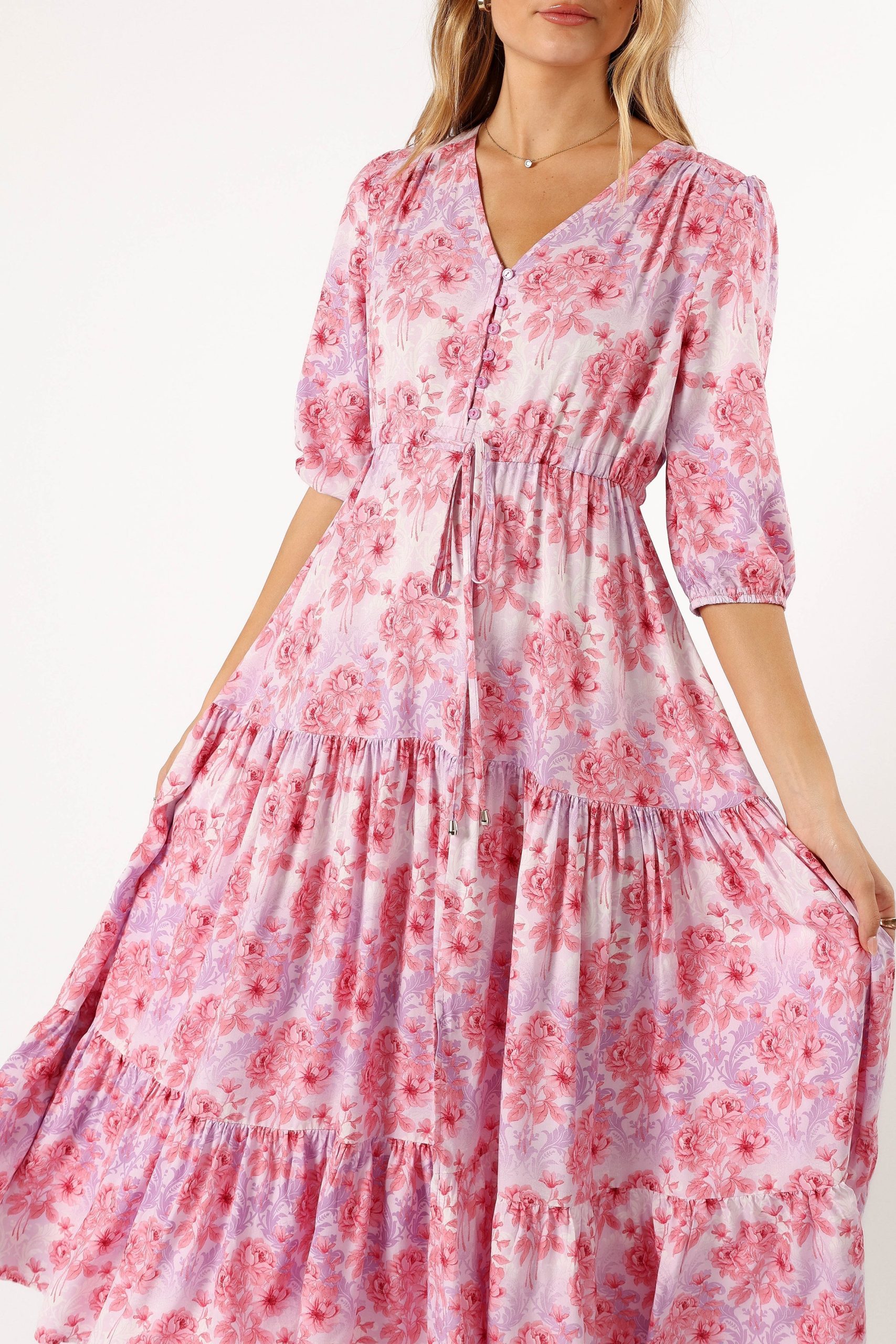 Kelda Dress - Pink/Purple - Image 7