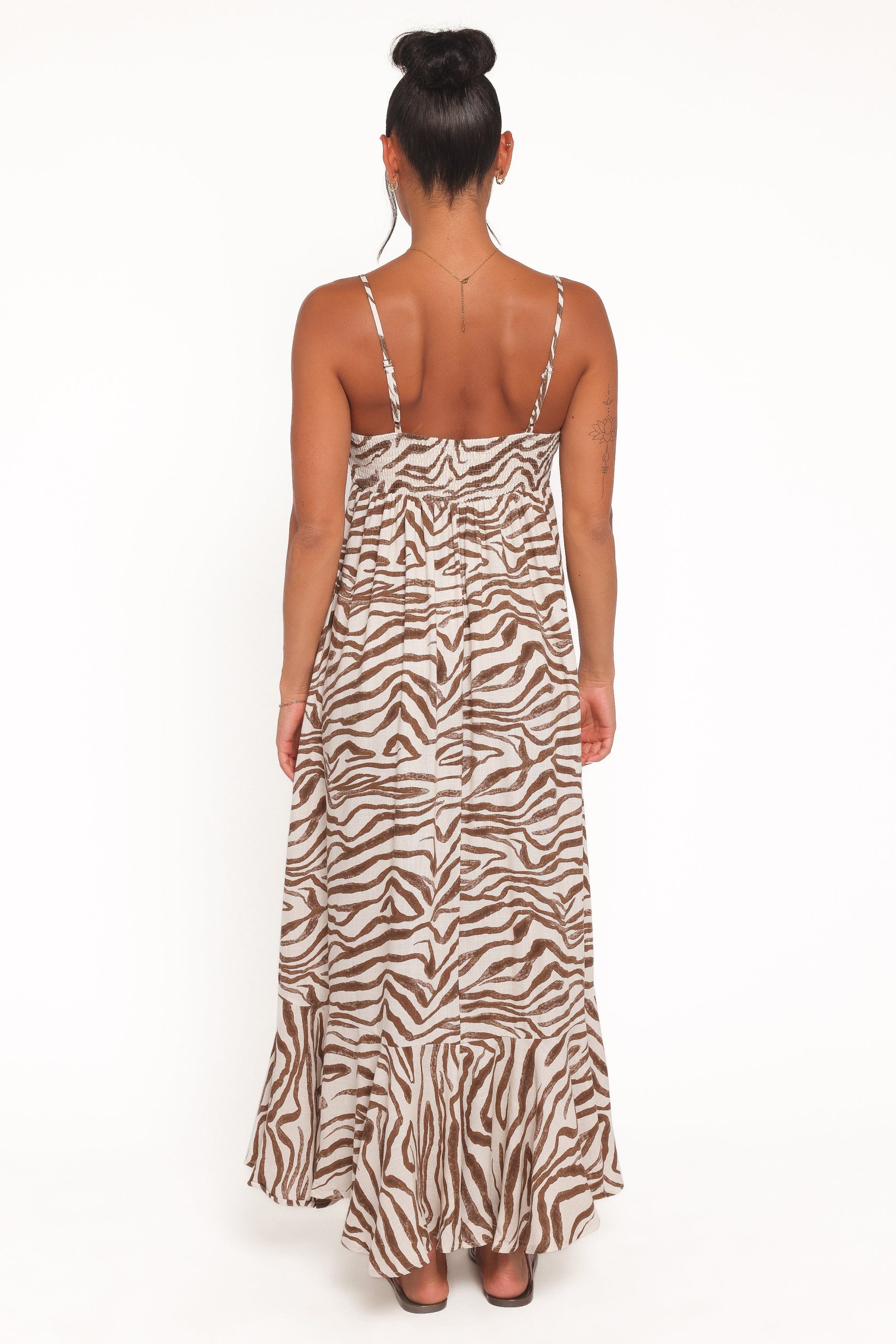 Kelsie Midi Dress - Brown Zebra - Image 4