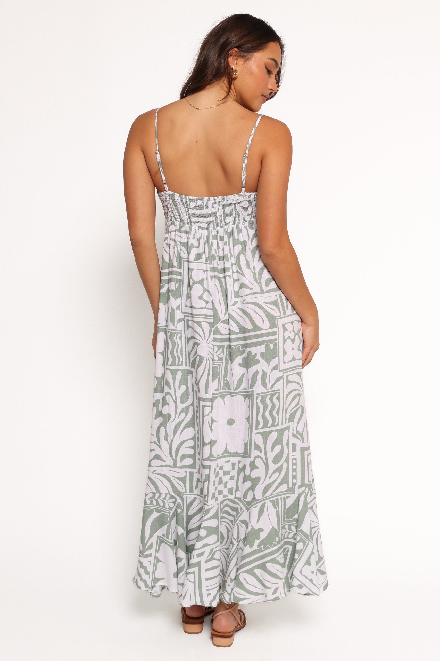 Kelsie Midi Dress - Sage Print - Image 5