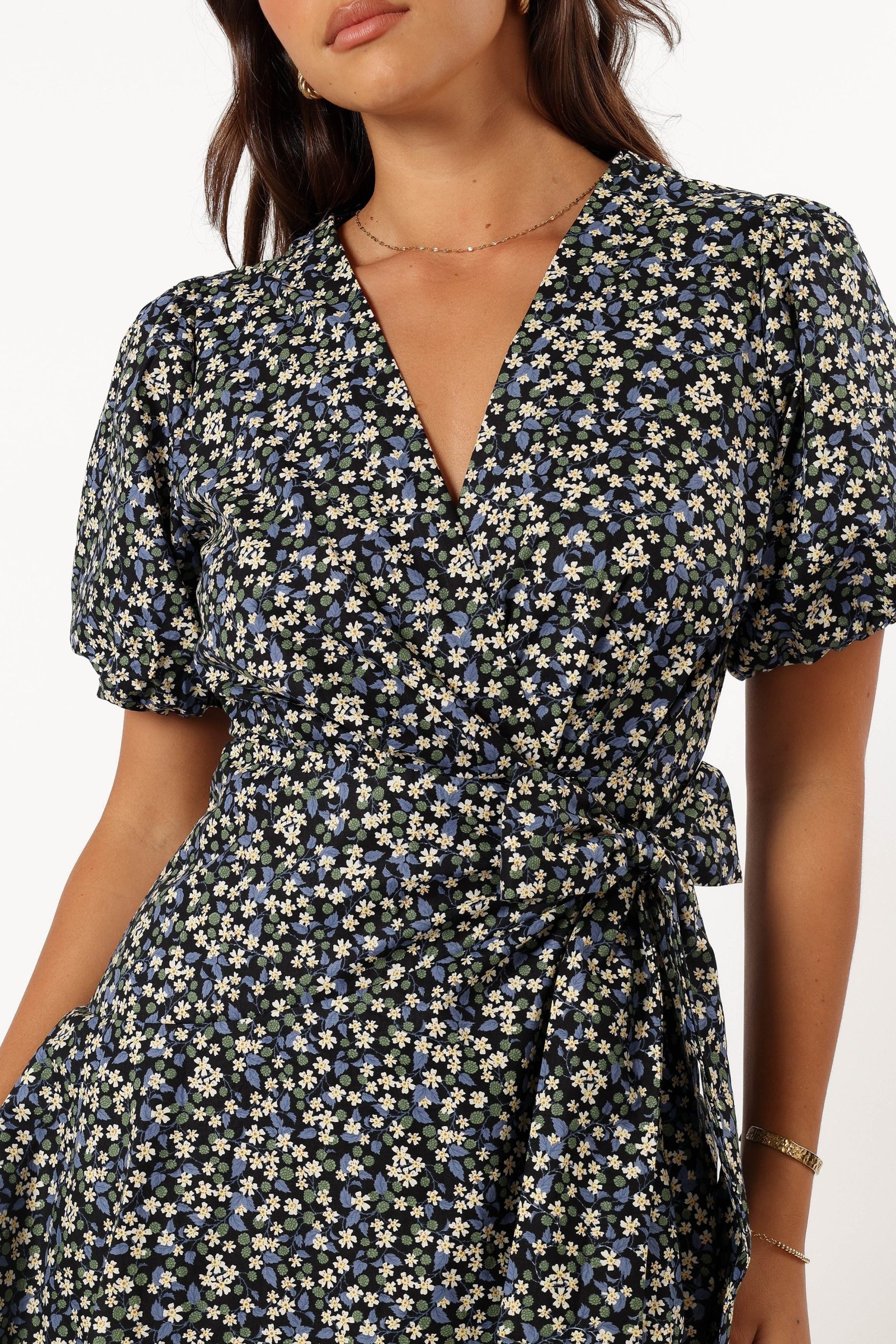 Kenn Wrap Mini Dress - Indigo Vanilla - Image 6