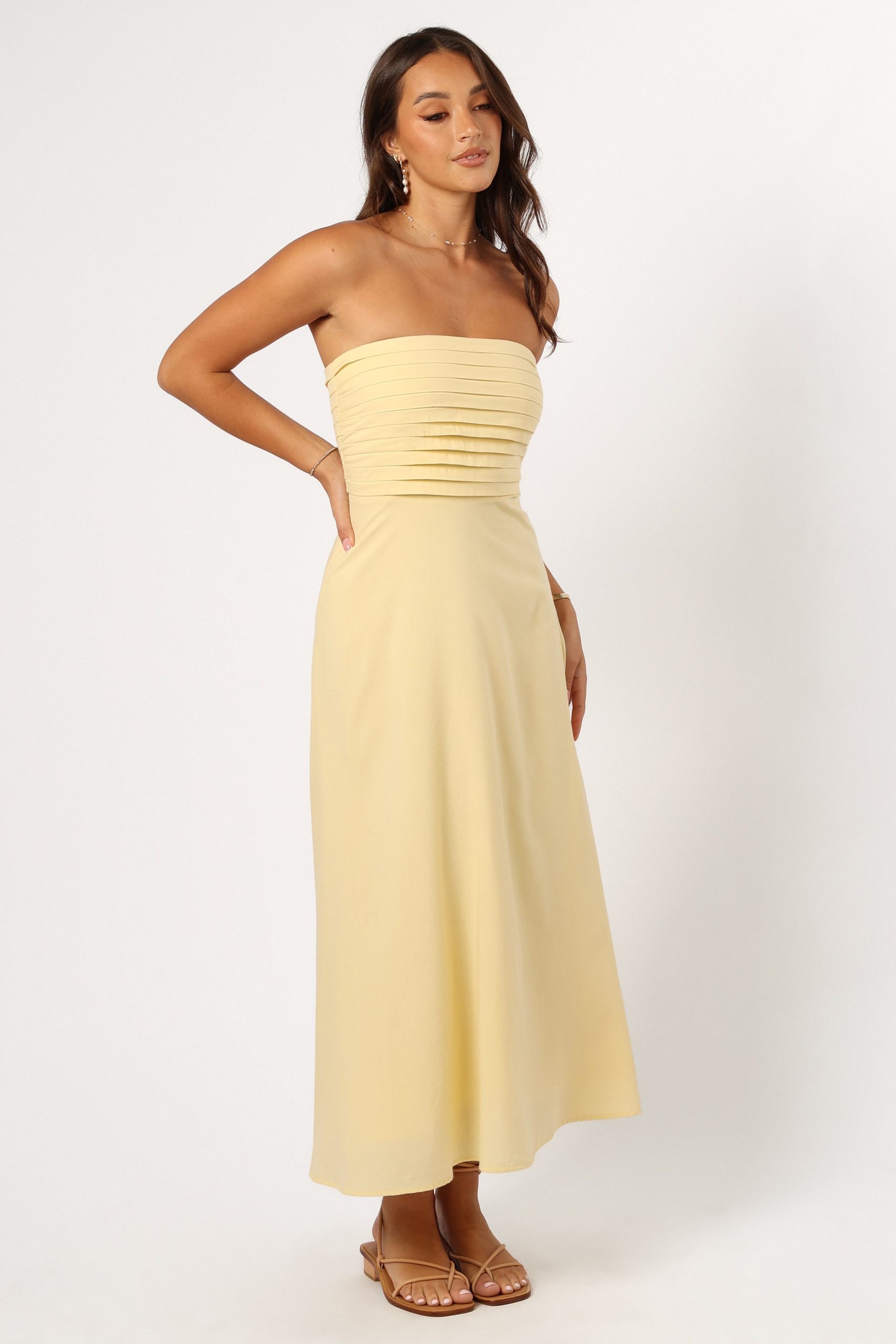 Kenna Strapless Maxi Dress - Butter Yellow - Image 5