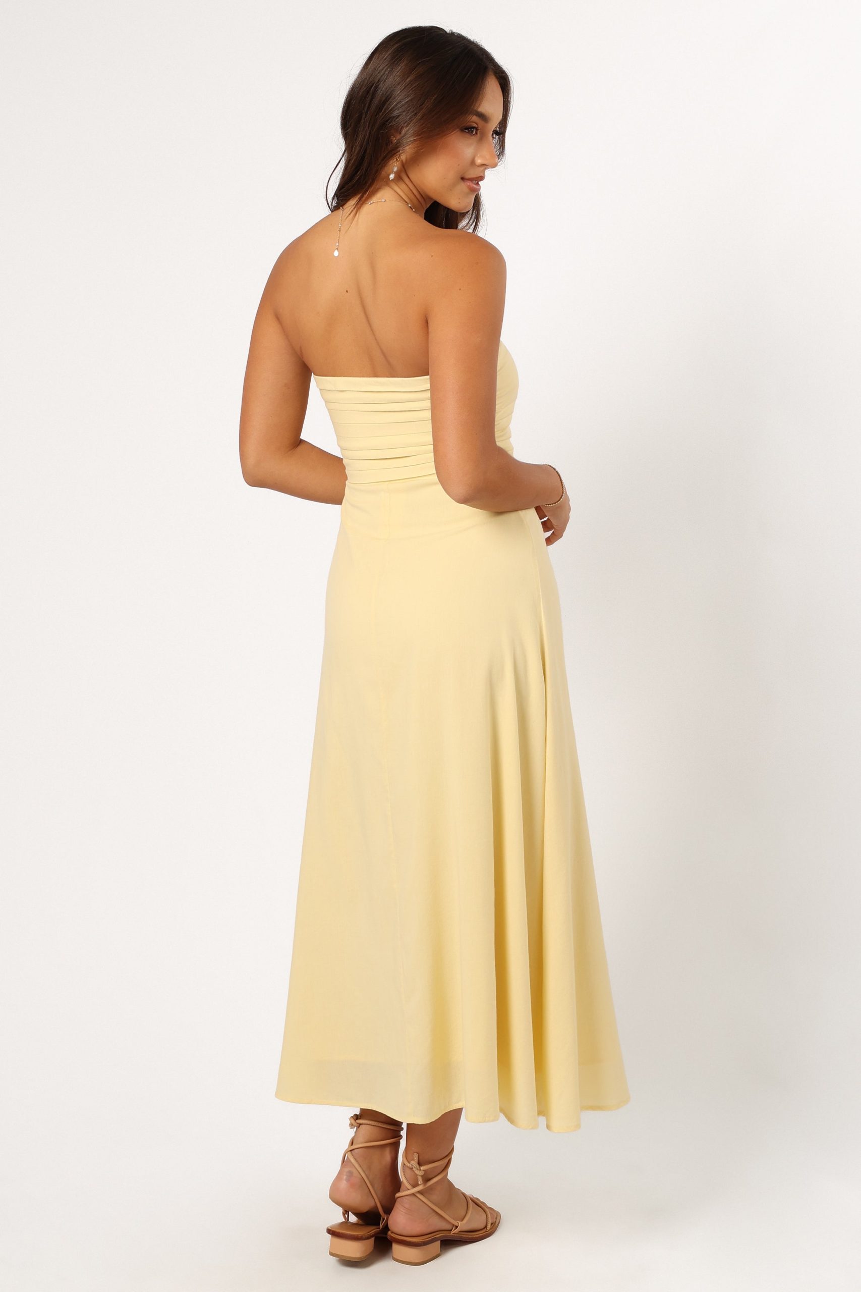 Kenna Strapless Maxi Dress - Butter Yellow - Image 4