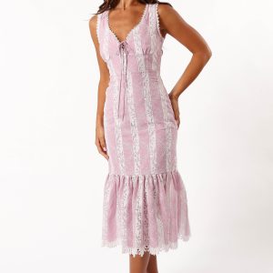 Kennedy Midi Dress - Dark Rose