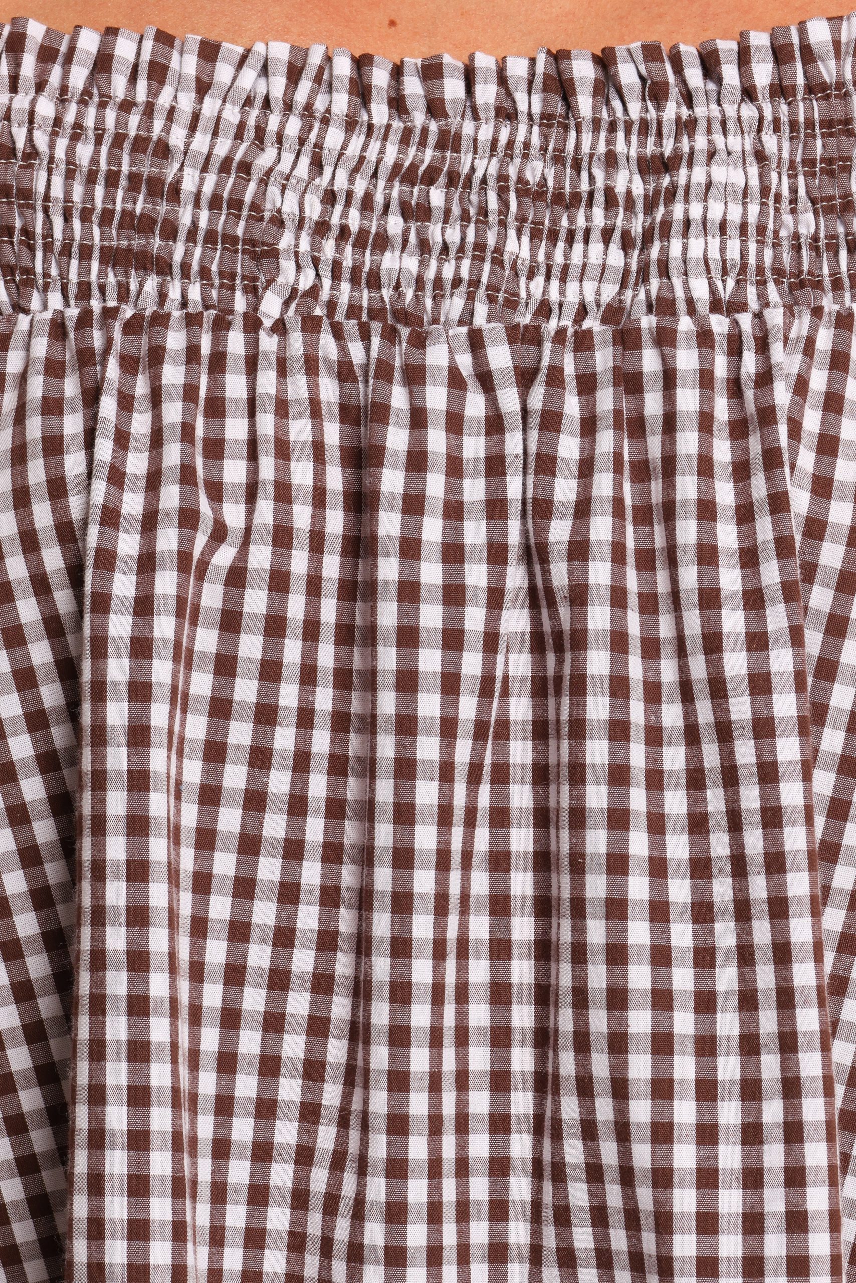 Kennedy Smock Mini Dress - Chocolate Gingham - Image 8