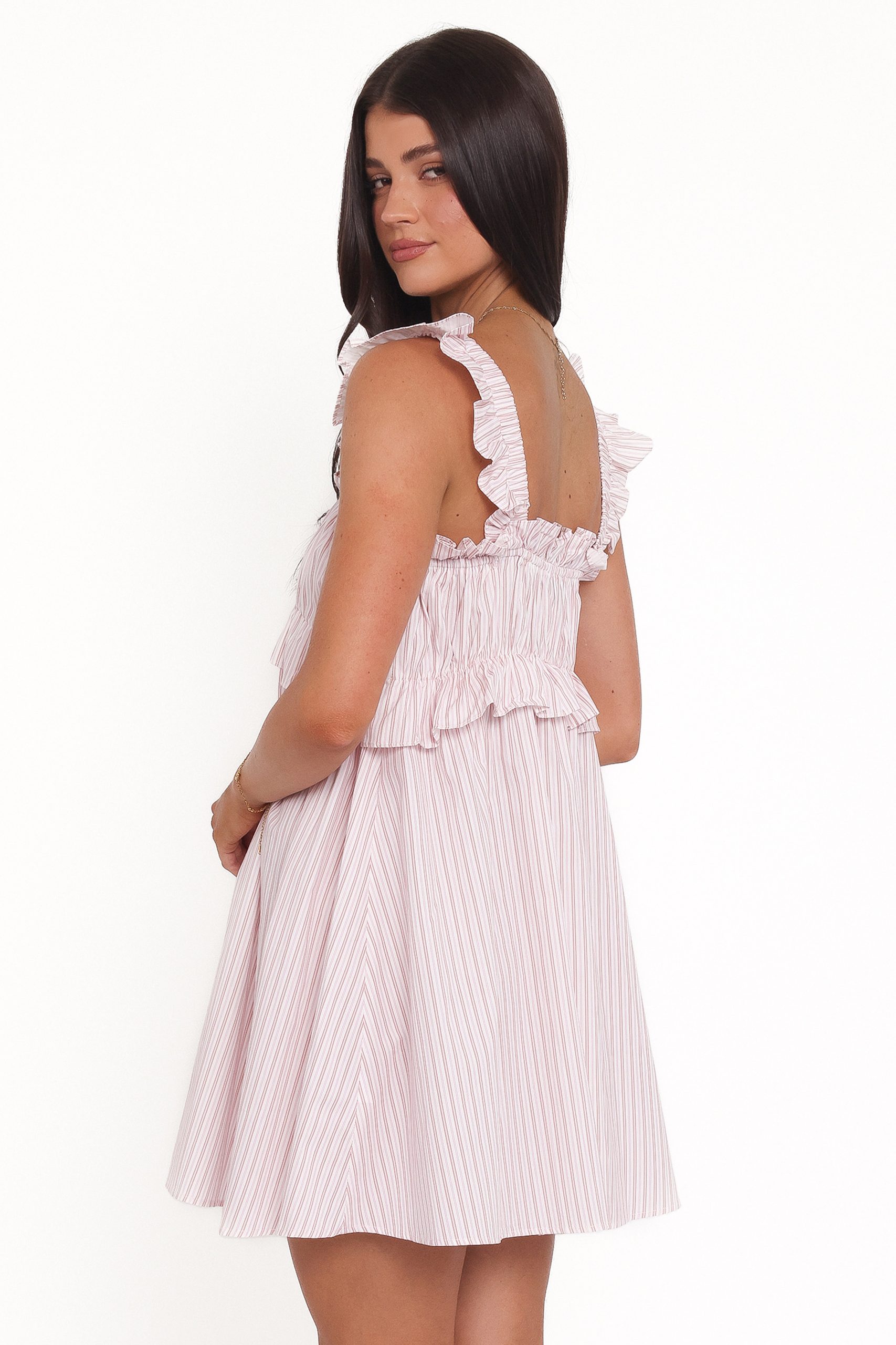 Keonia Mini Dress - Pink Stripe - Image 4