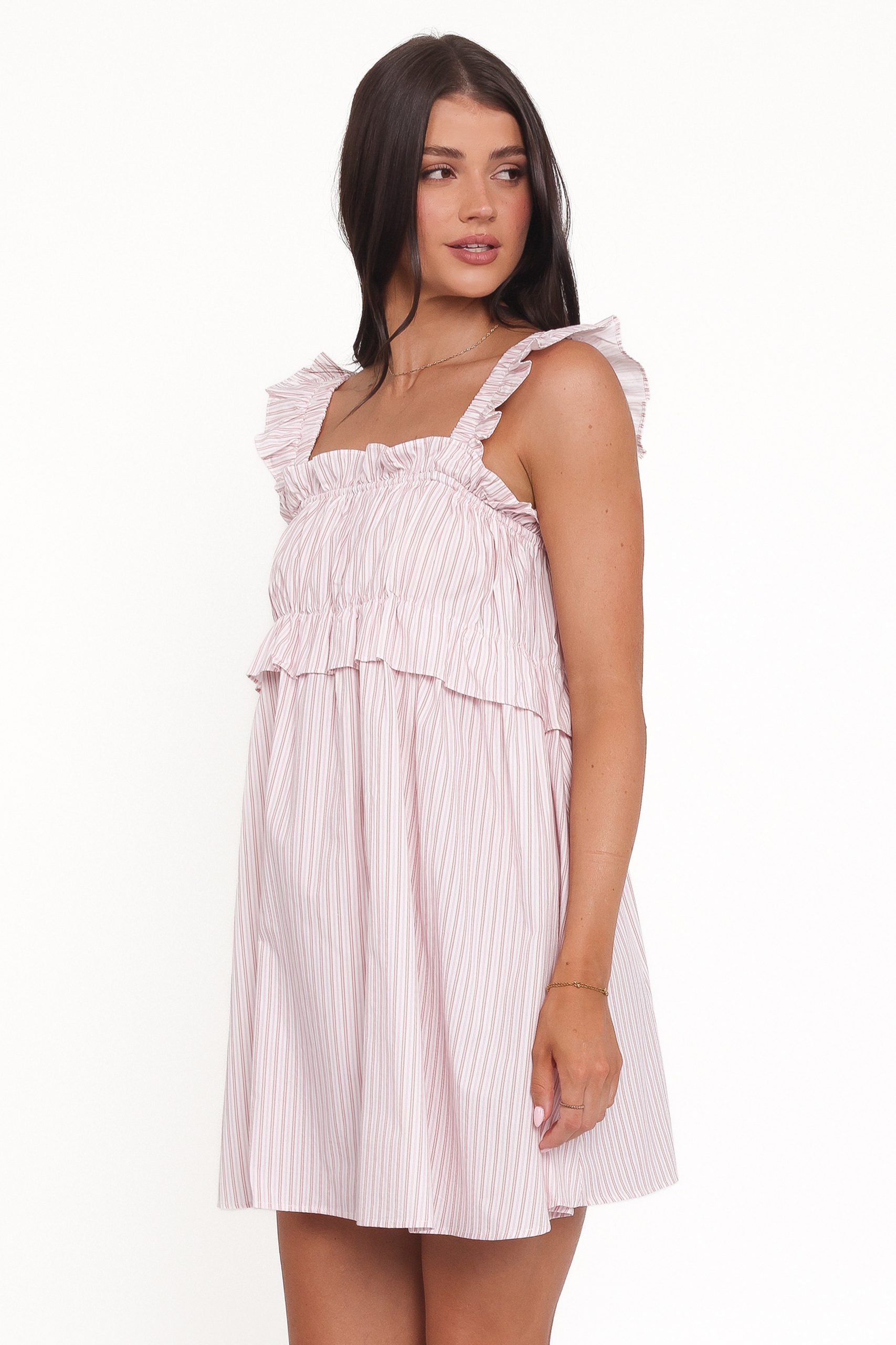 Keonia Mini Dress - Pink Stripe - Image 3