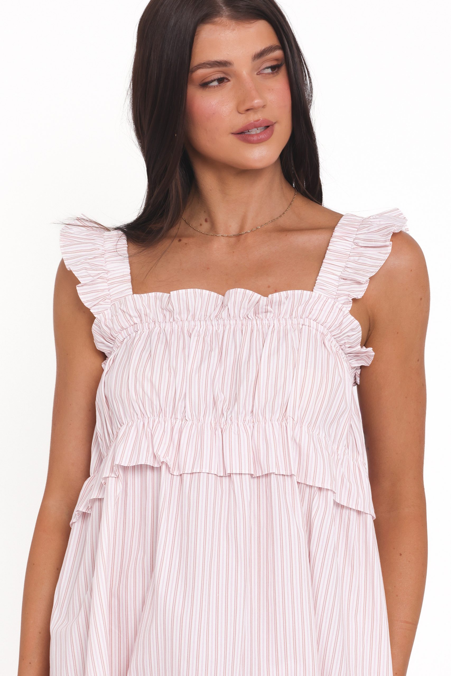 Keonia Mini Dress - Pink Stripe - Image 2
