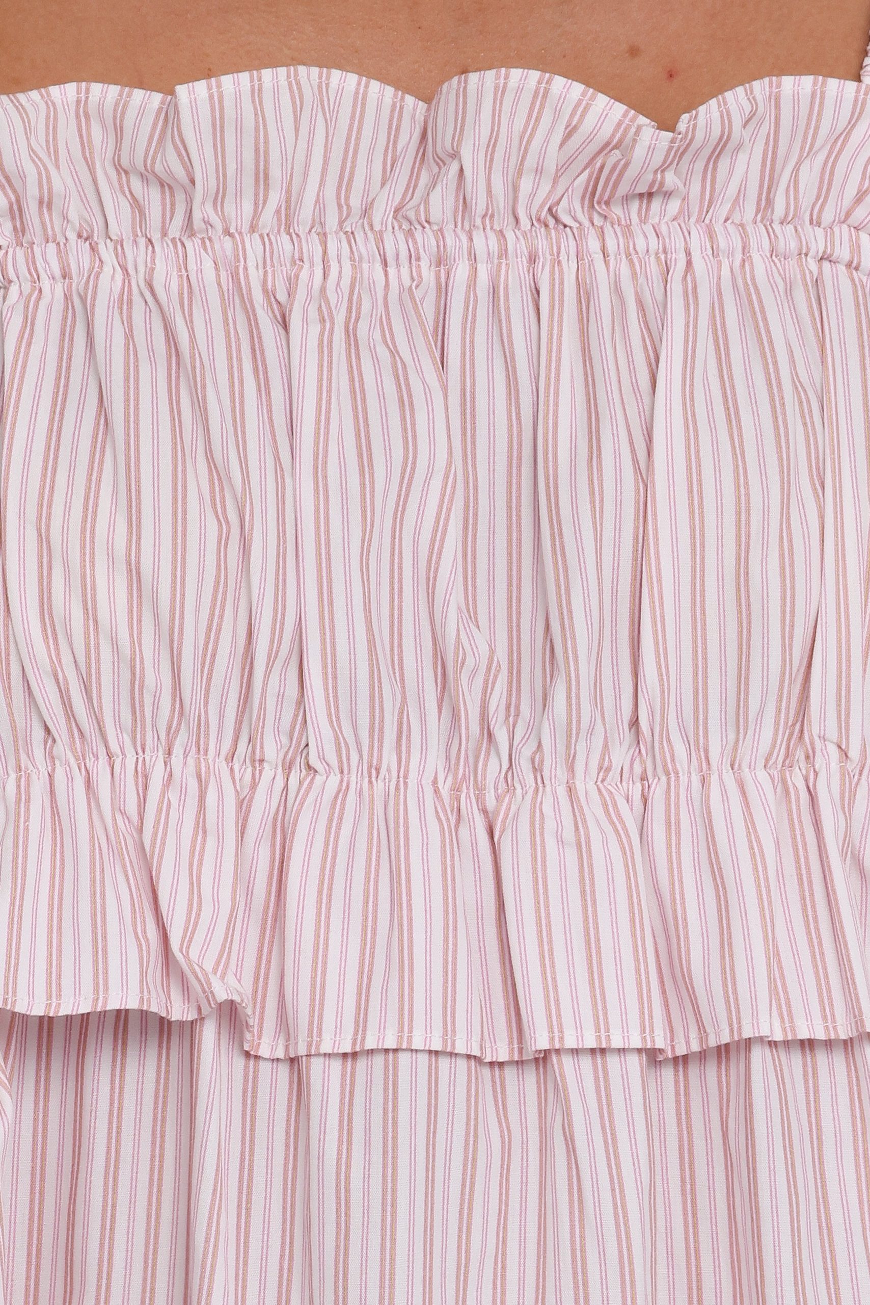 Keonia Mini Dress - Pink Stripe - Image 5