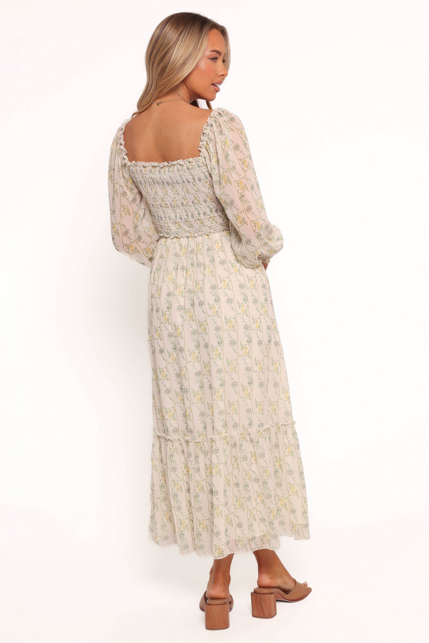 Keziah Long Sleeve Maxi Dress - Yellow Floral - Image 5