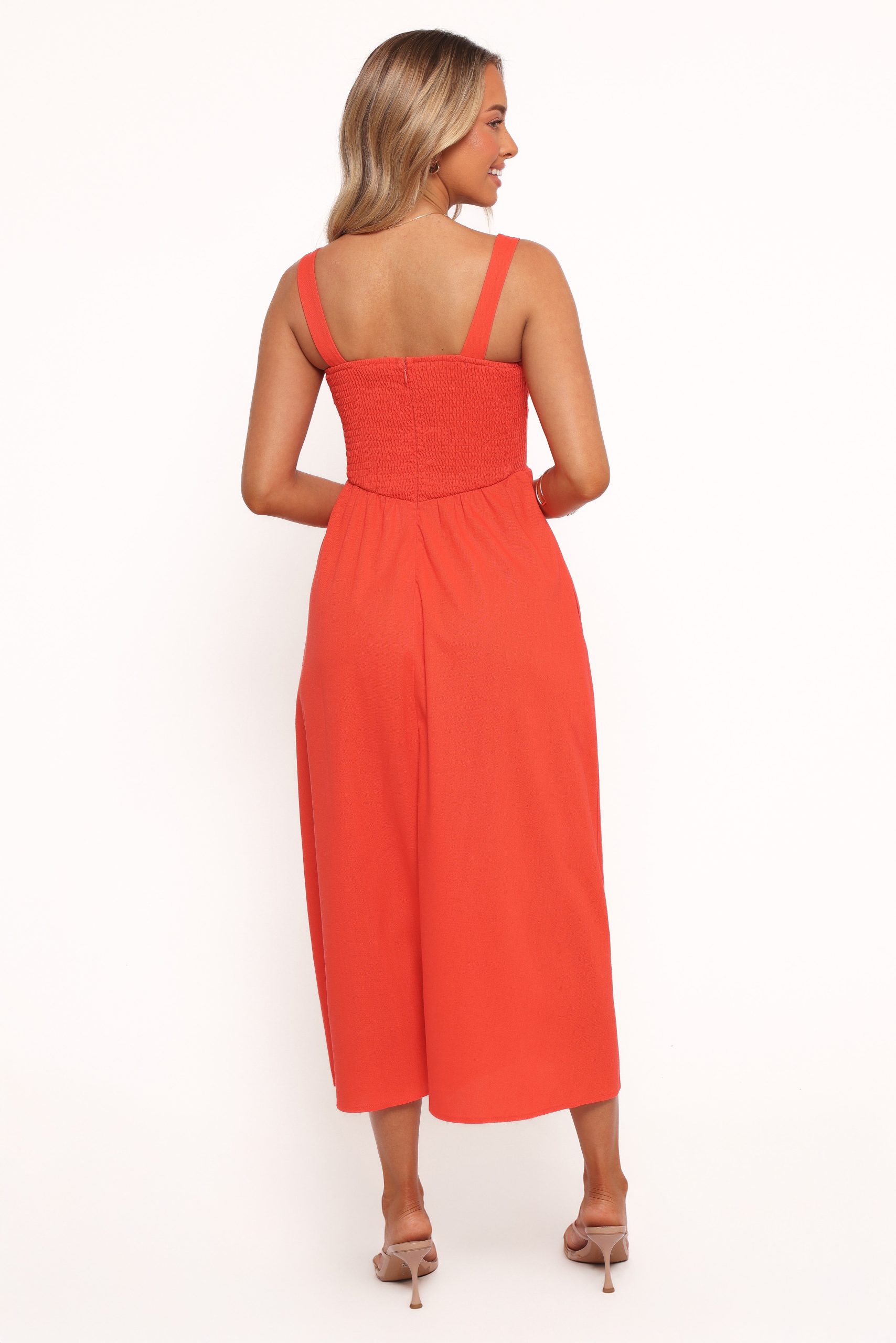 Kinslee Midi Dress - Coral - Image 4