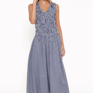 Kirrilee Maxi Dress - Blue Stripe