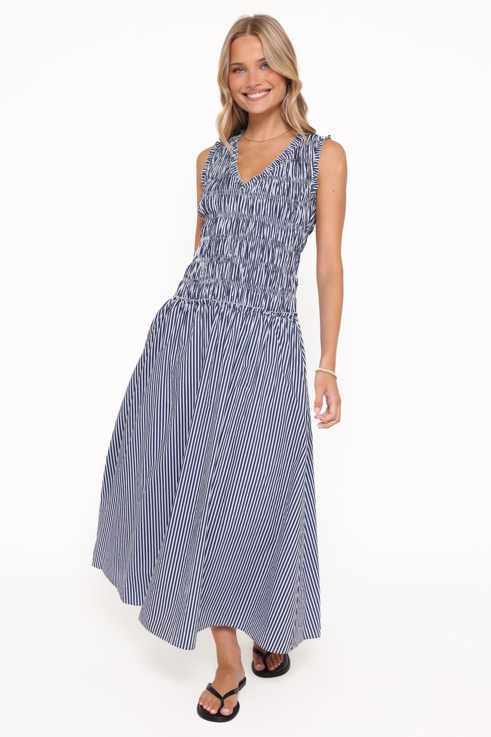 Kirrilee Maxi Dress - Blue Stripe - Image 3