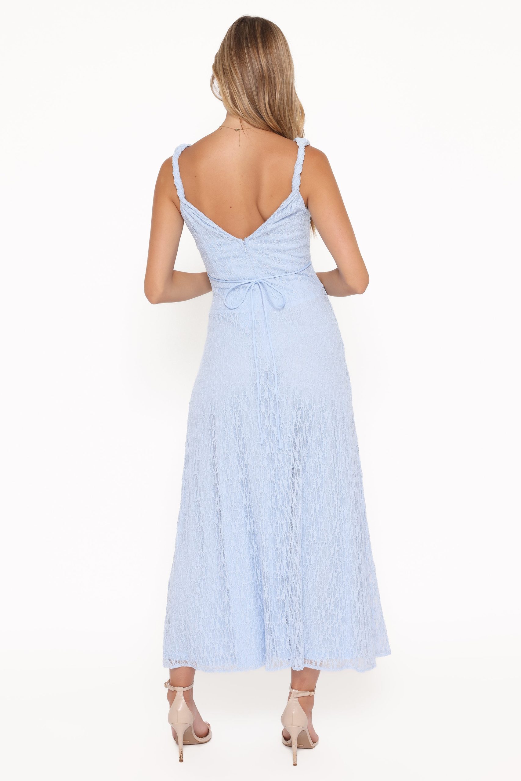 Kirsten Lace Maxi Dress - Cornflower Blue - Image 5