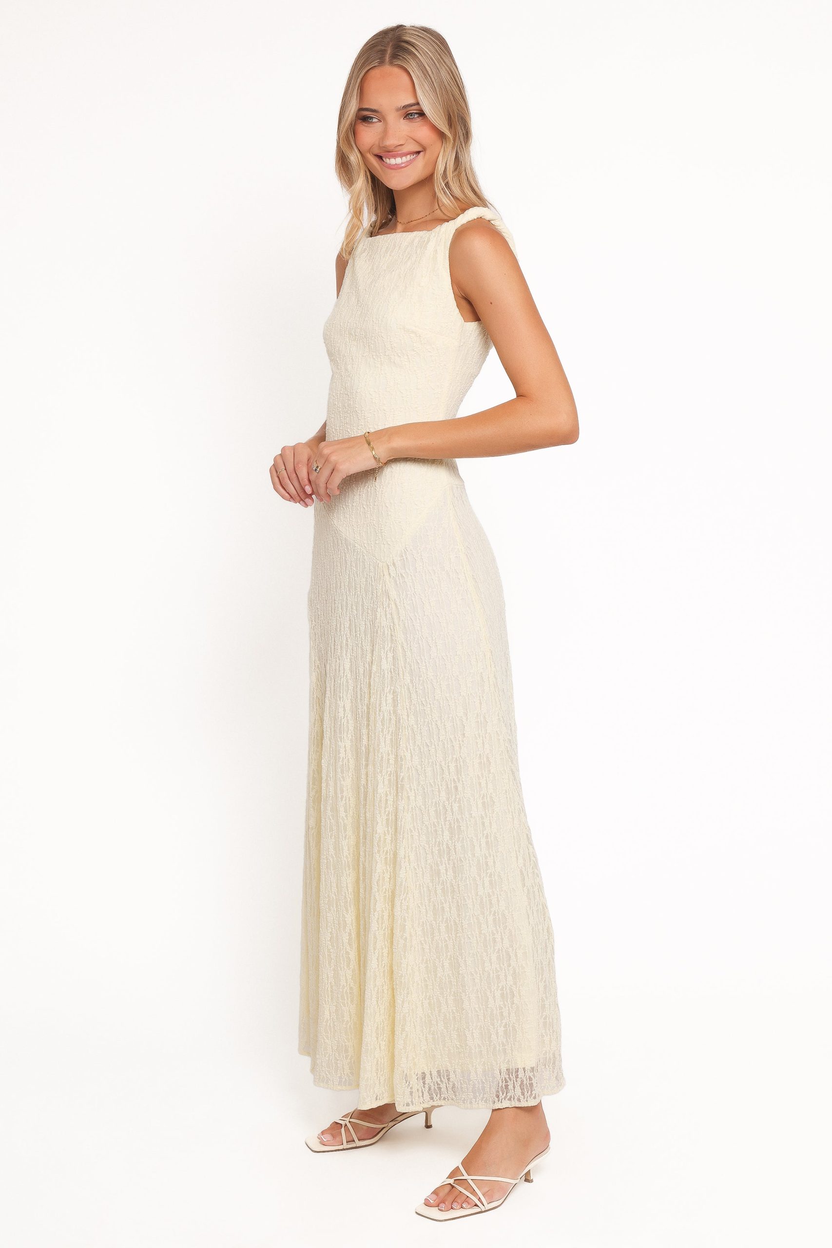 Kirsten Lace Maxi Dress - Yellow - Image 3