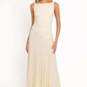 Kirsten Lace Maxi Dress - Yellow
