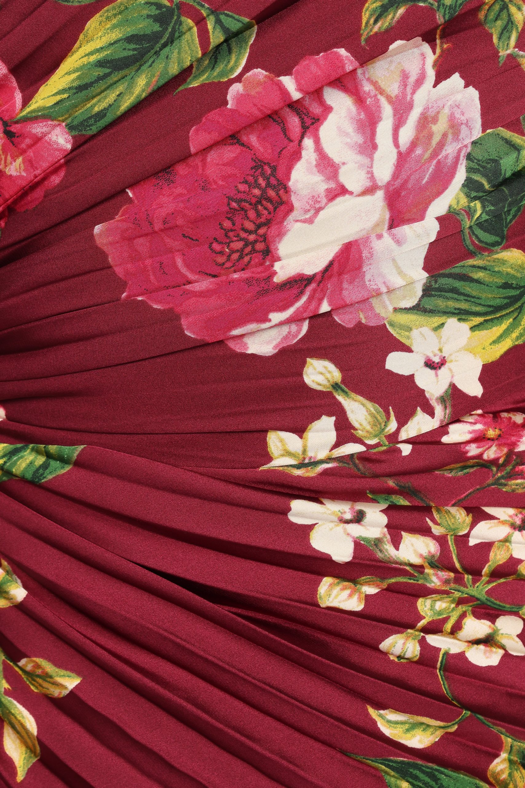 Kleo One Shoulder Maxi Dress - Burgundy Floral - Image 8