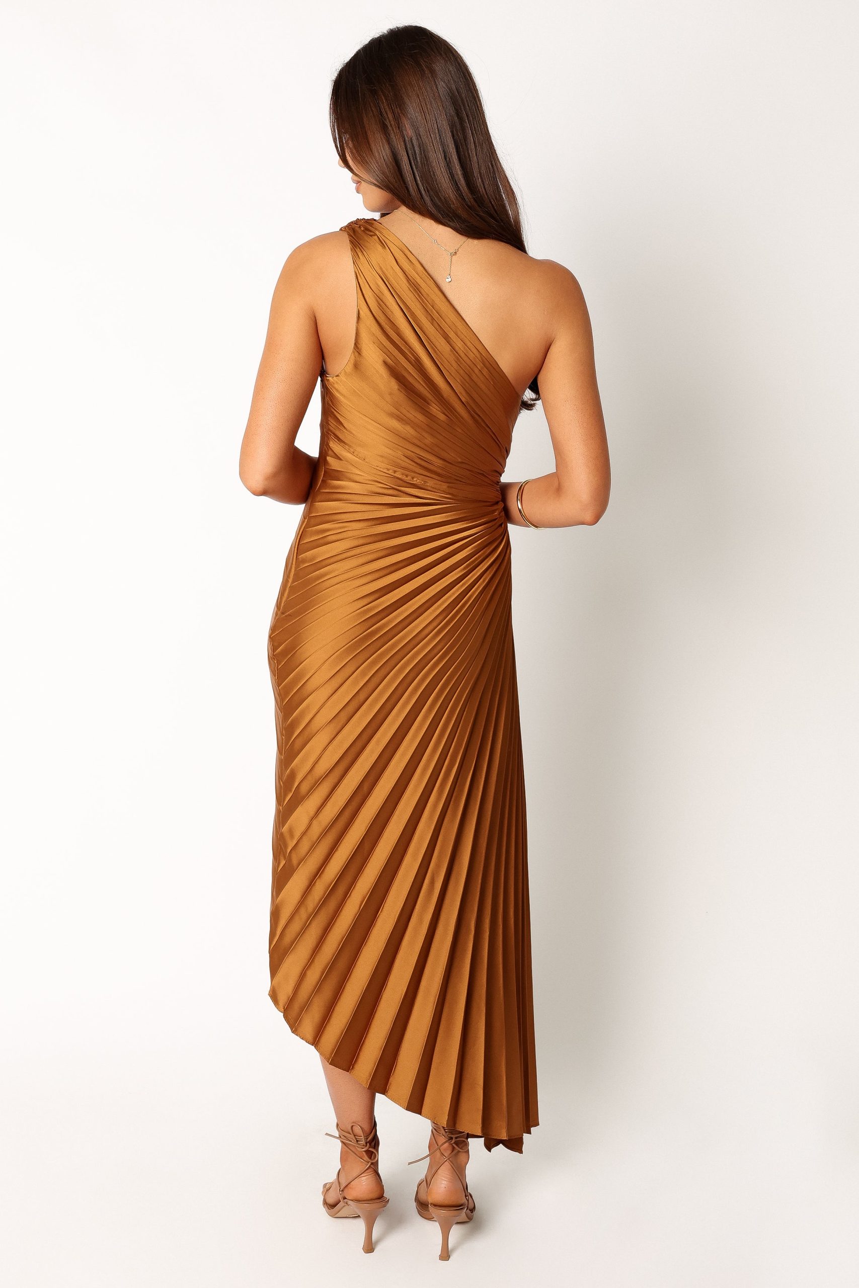 Kleo One Shoulder Maxi Dress - Golden Ochre - Image 3
