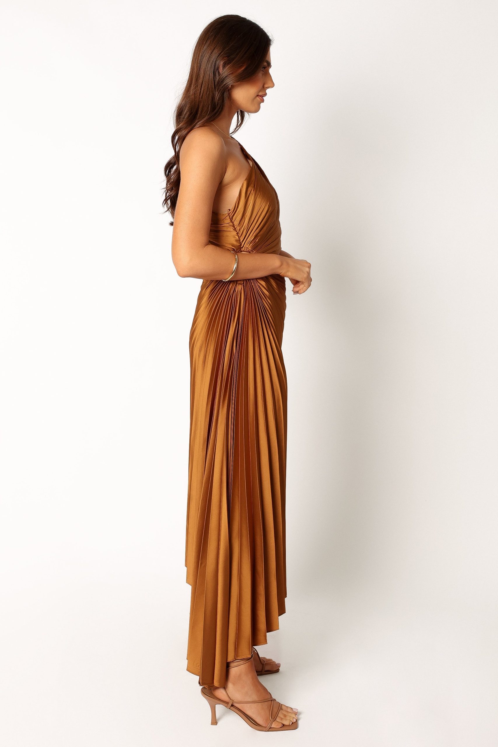 Kleo One Shoulder Maxi Dress - Golden Ochre - Image 6