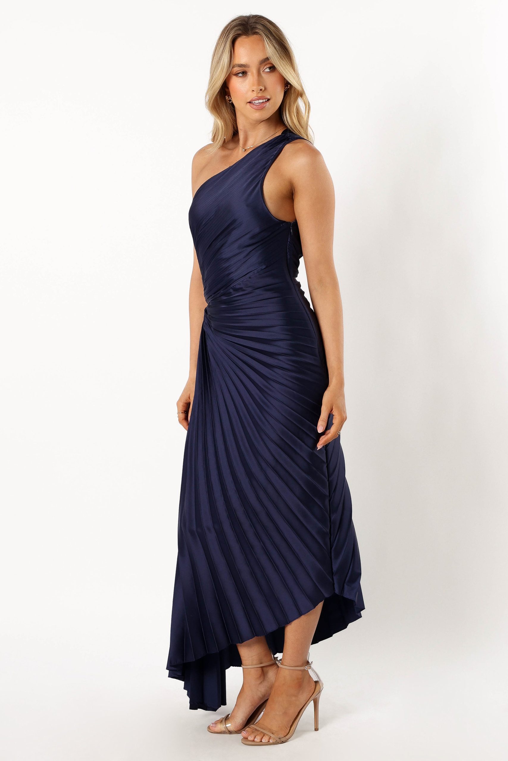 Kleo One Shoulder Maxi Dress - Navy - Image 4