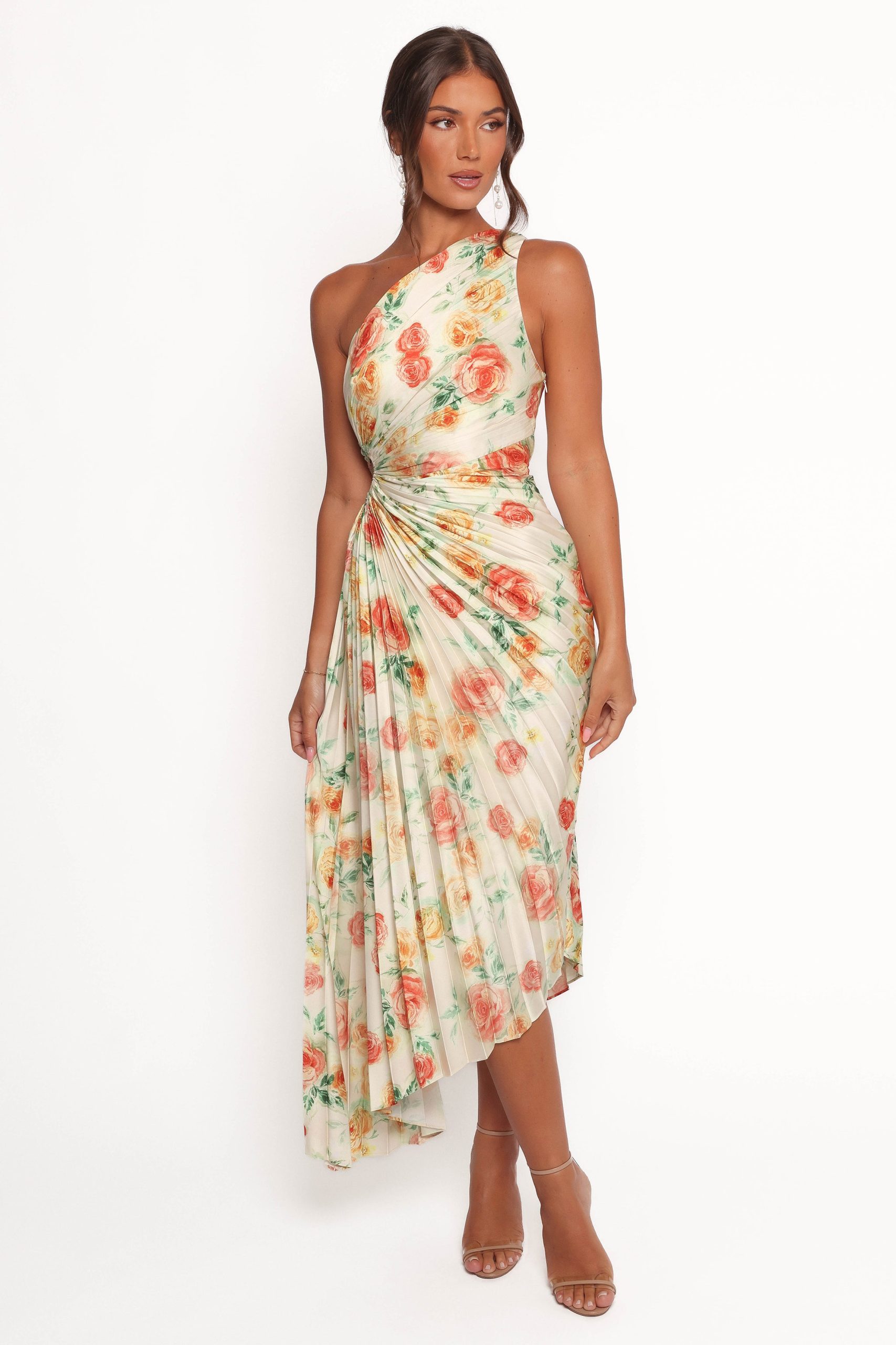 Kleo One Shoulder Maxi Dress - Yellow Floral - Image 2
