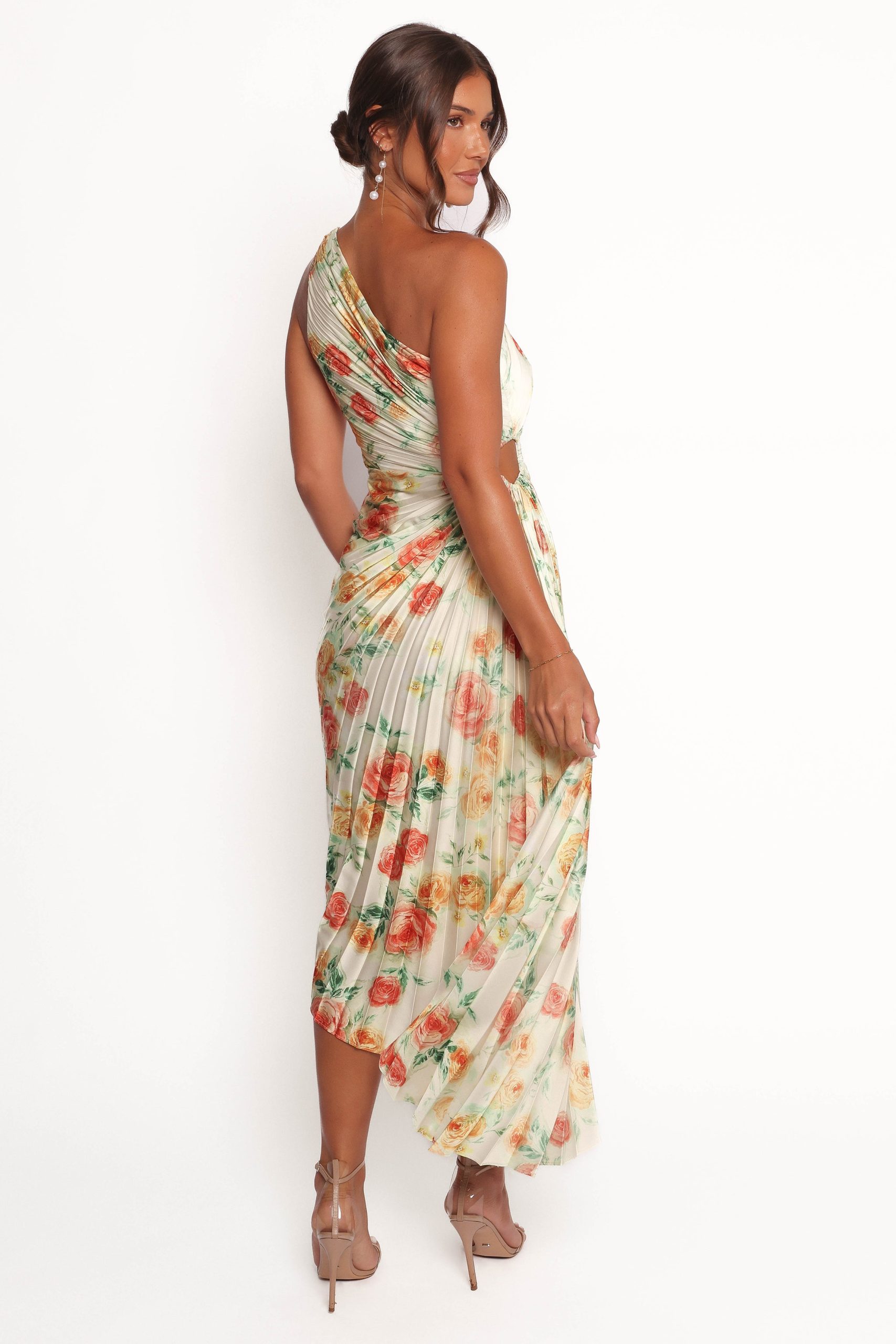Kleo One Shoulder Maxi Dress - Yellow Floral - Image 5