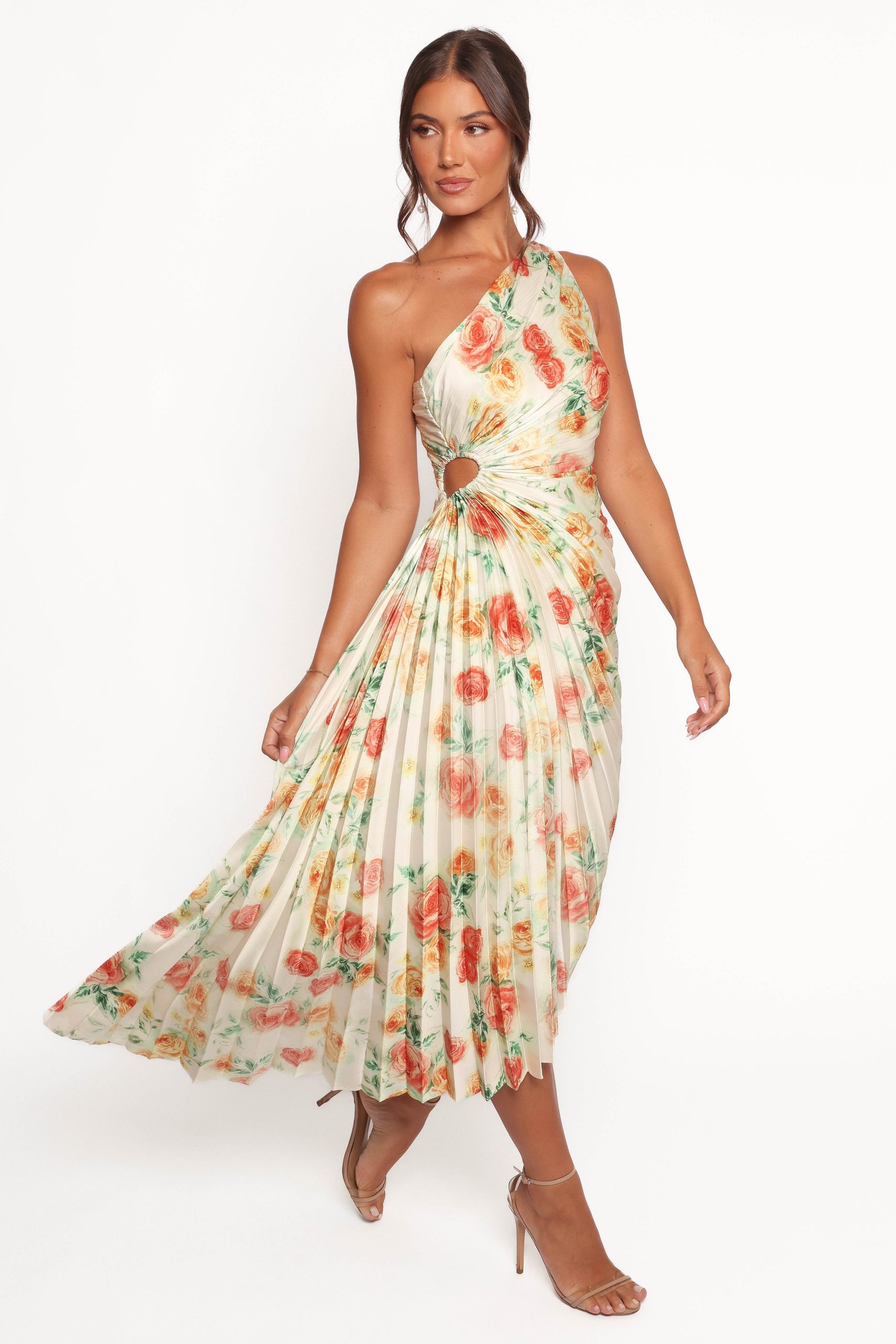 Kleo One Shoulder Maxi Dress - Yellow Floral - Image 6