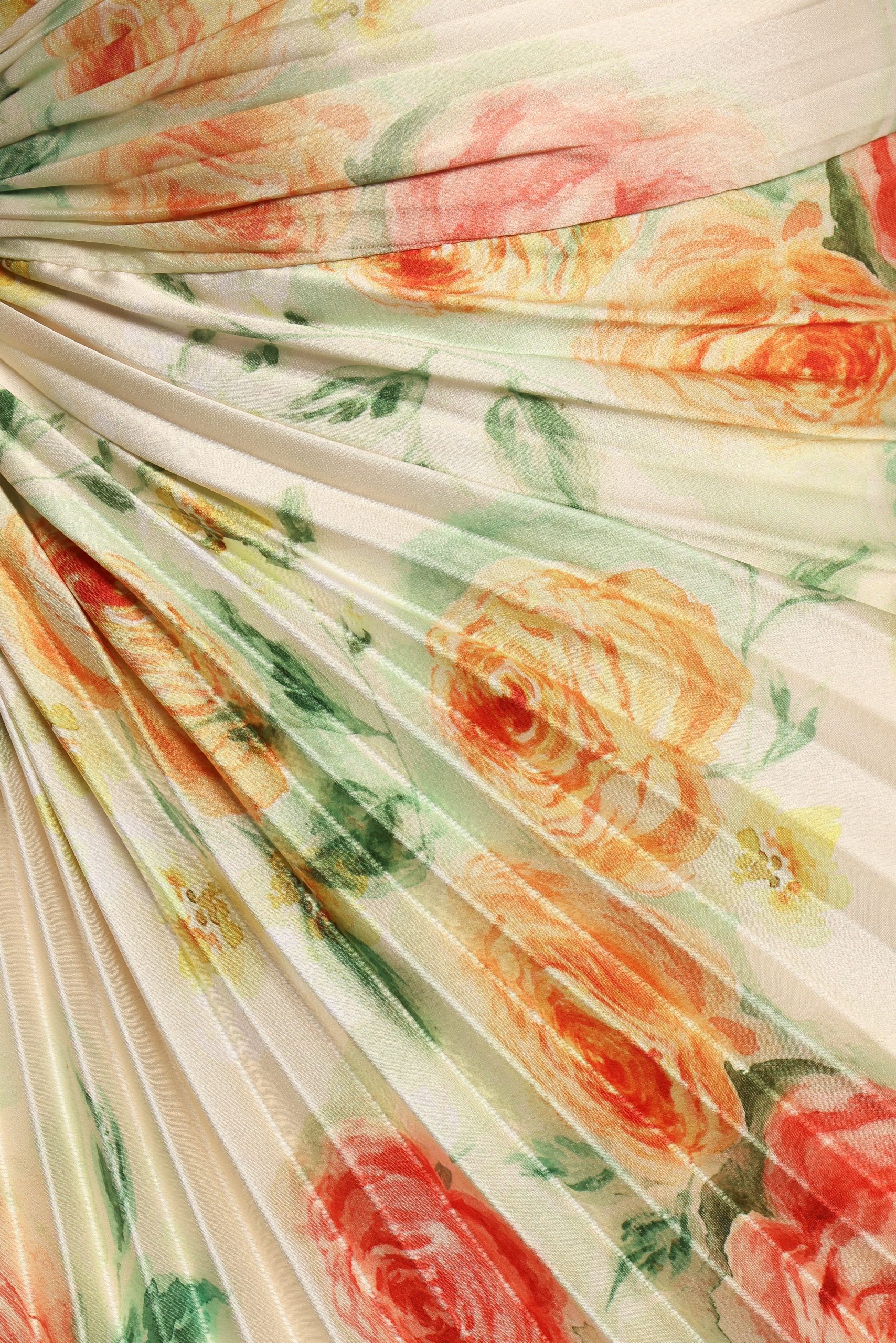 Kleo One Shoulder Maxi Dress - Yellow Floral - Image 7