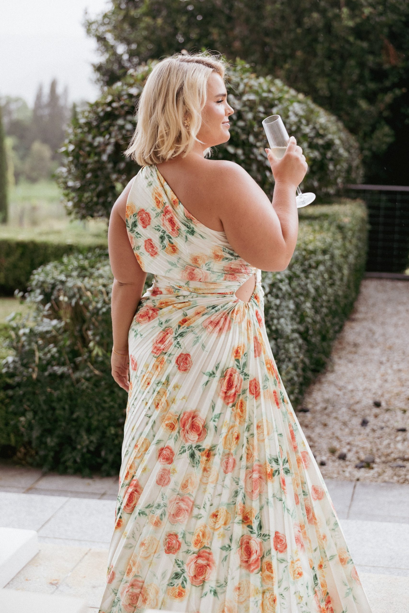 Kleo One Shoulder Maxi Dress - Yellow Floral - Image 9