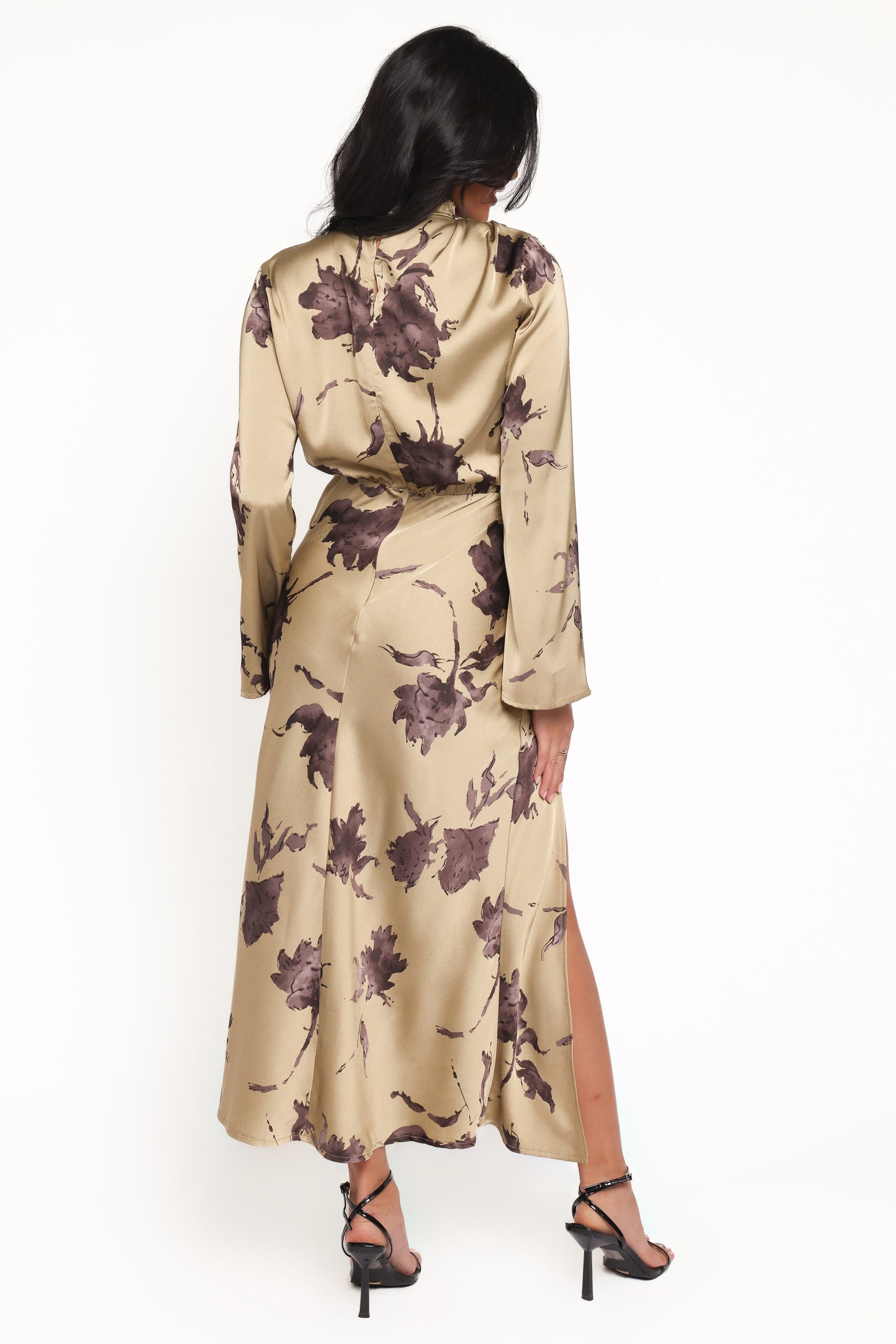 Kristyn Long Sleeve Midi Dress - Olive Floral - Image 5