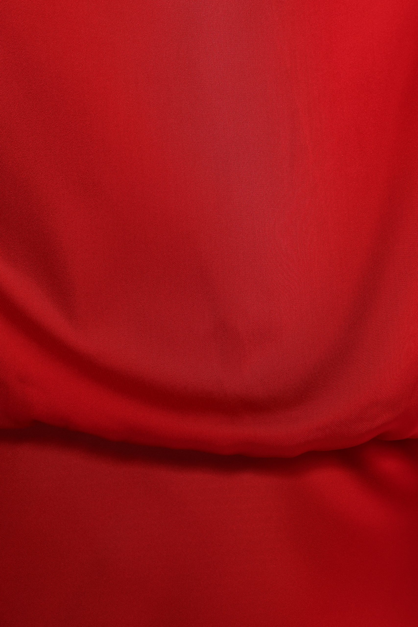 Kristyn Long Sleeve Midi Dress - Red - Image 7