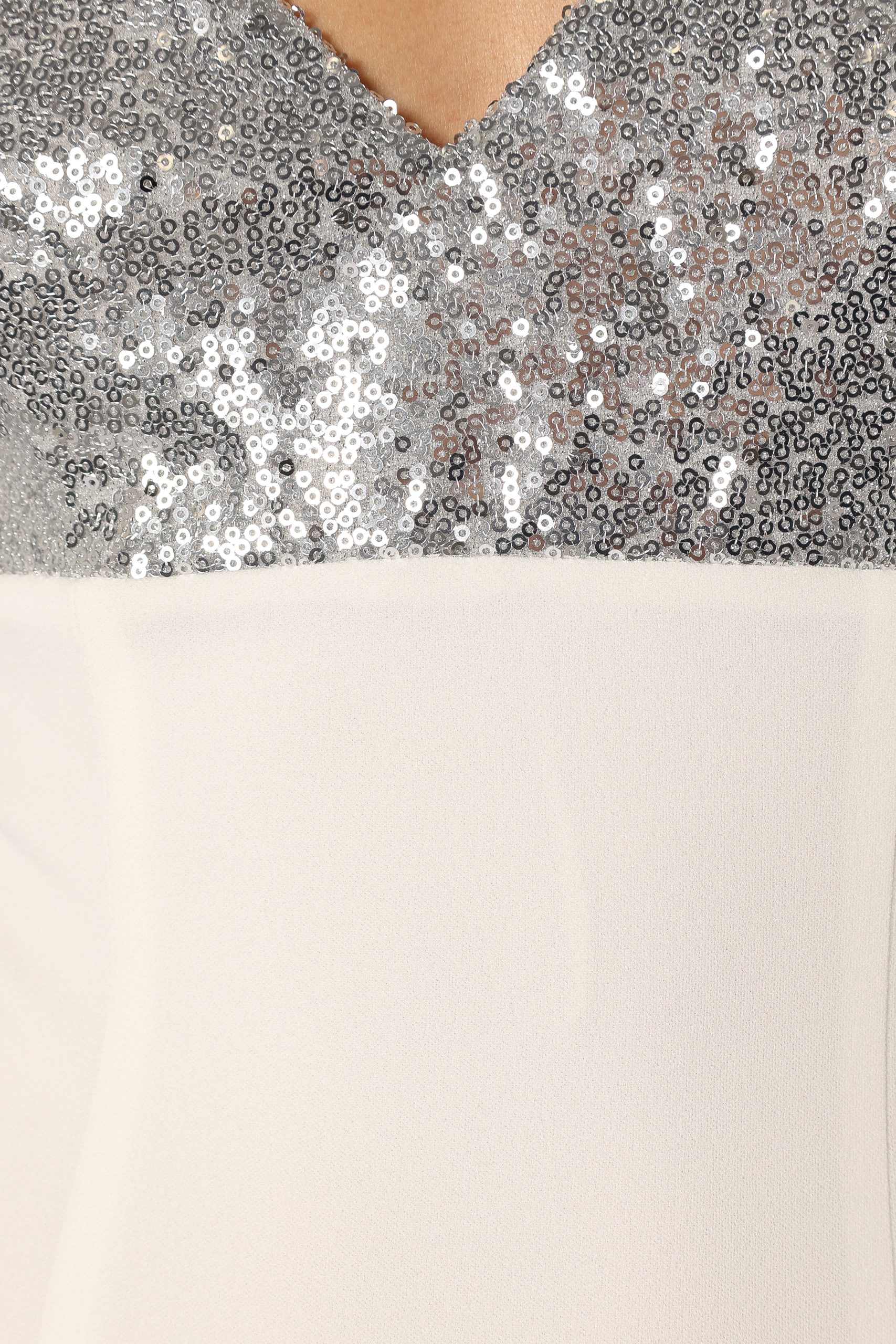 Kylie Slip Dress - White Silver - Image 6