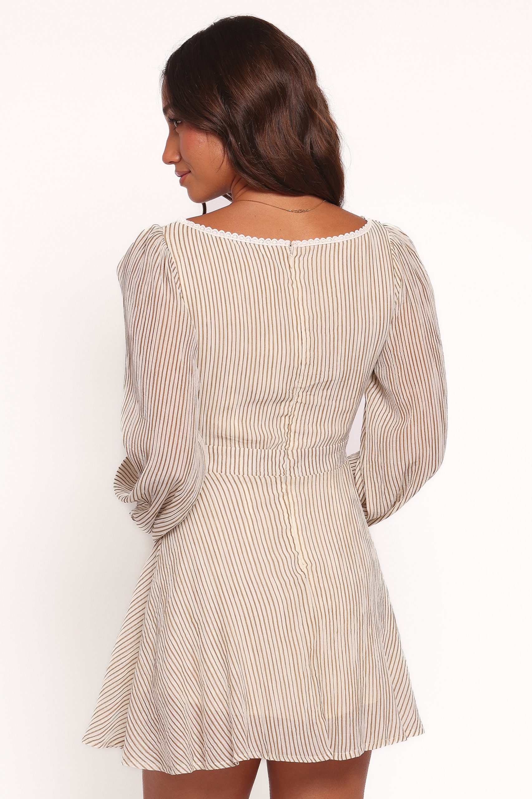 Kyra Long Sleeve Mini Dress - Stripe - Image 4