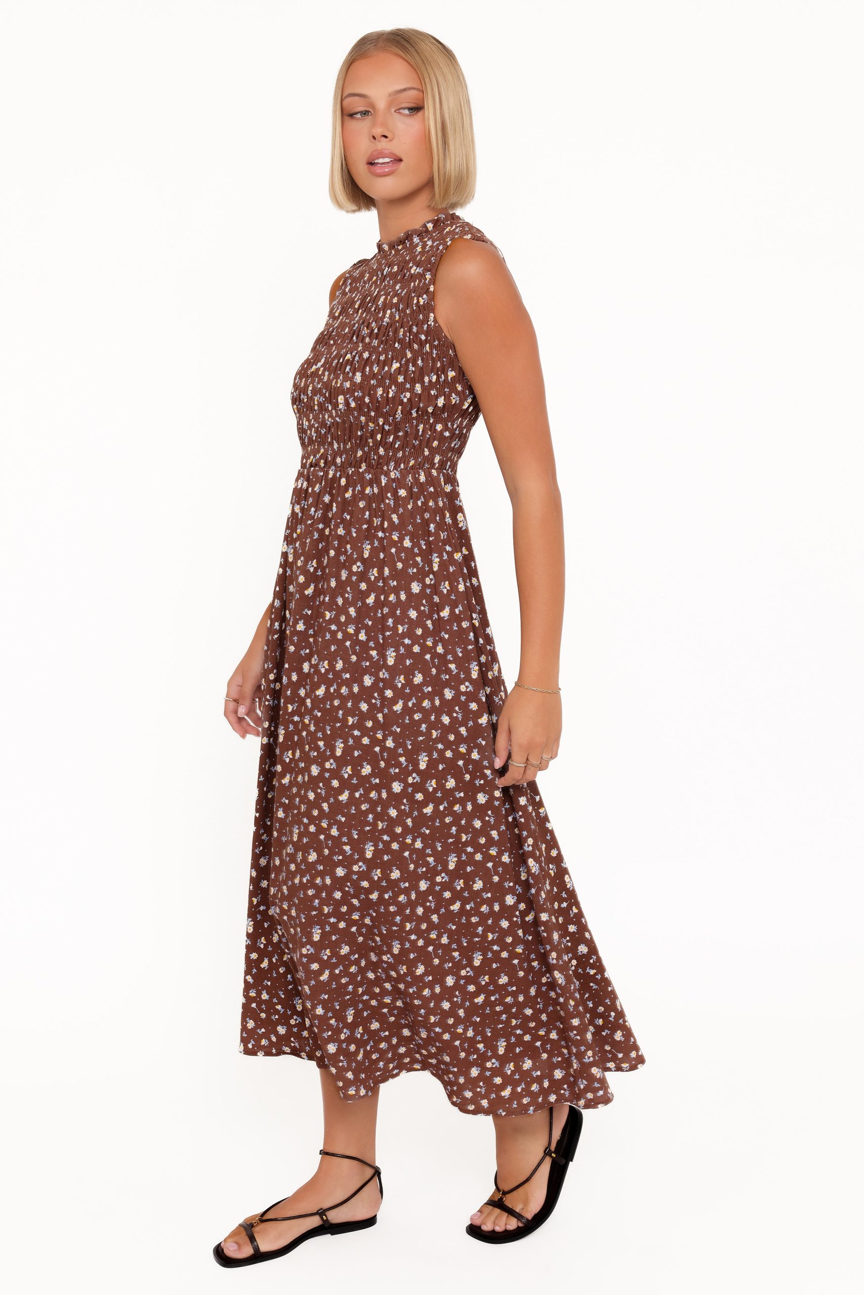 Lanna Maxi Dress - Brown Floral - Image 4