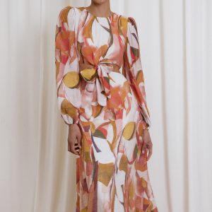 Laquin Long Sleeve Maxi Dress - Pink